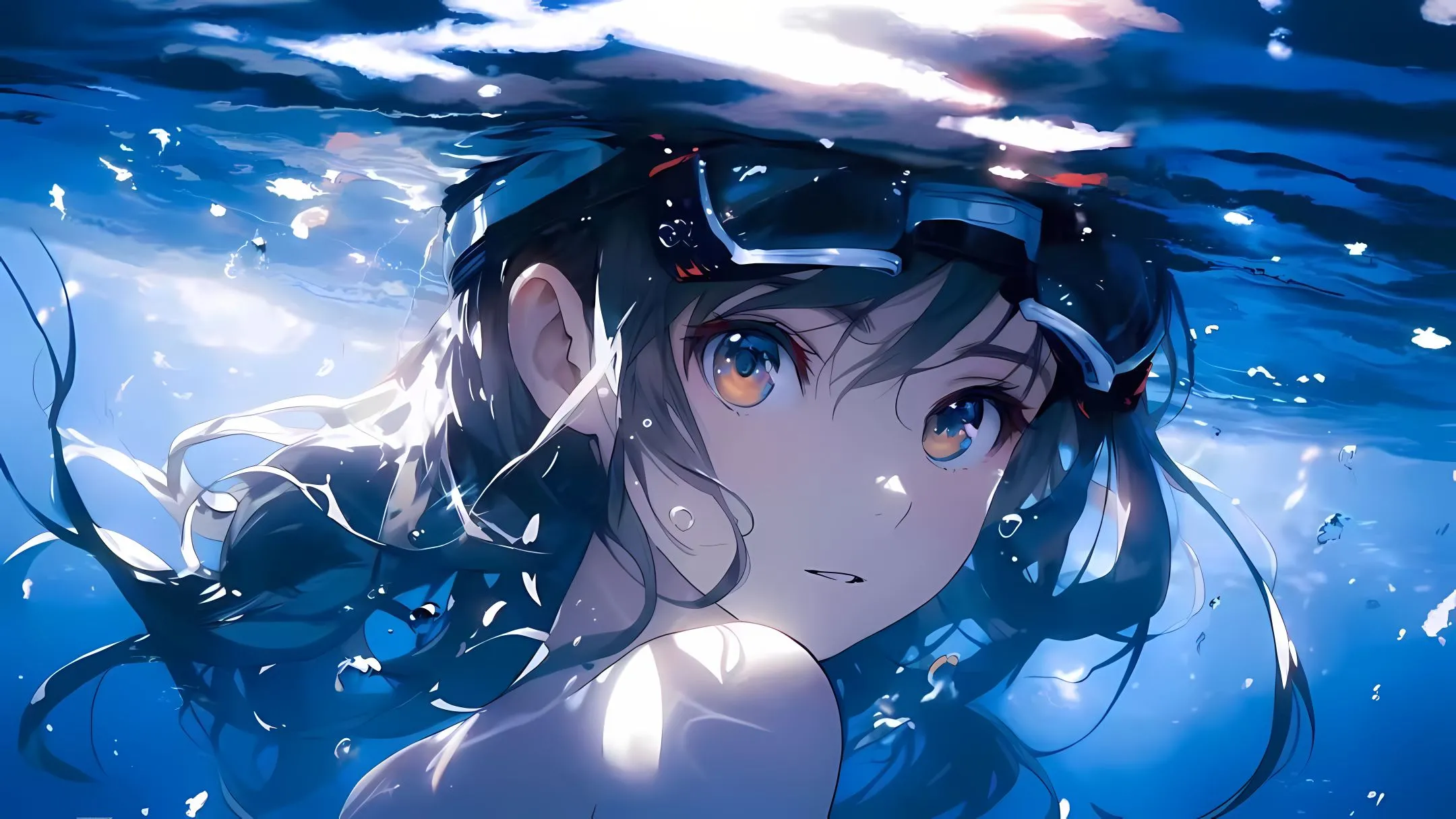 动漫 二次元 水中少女 壁纸预览