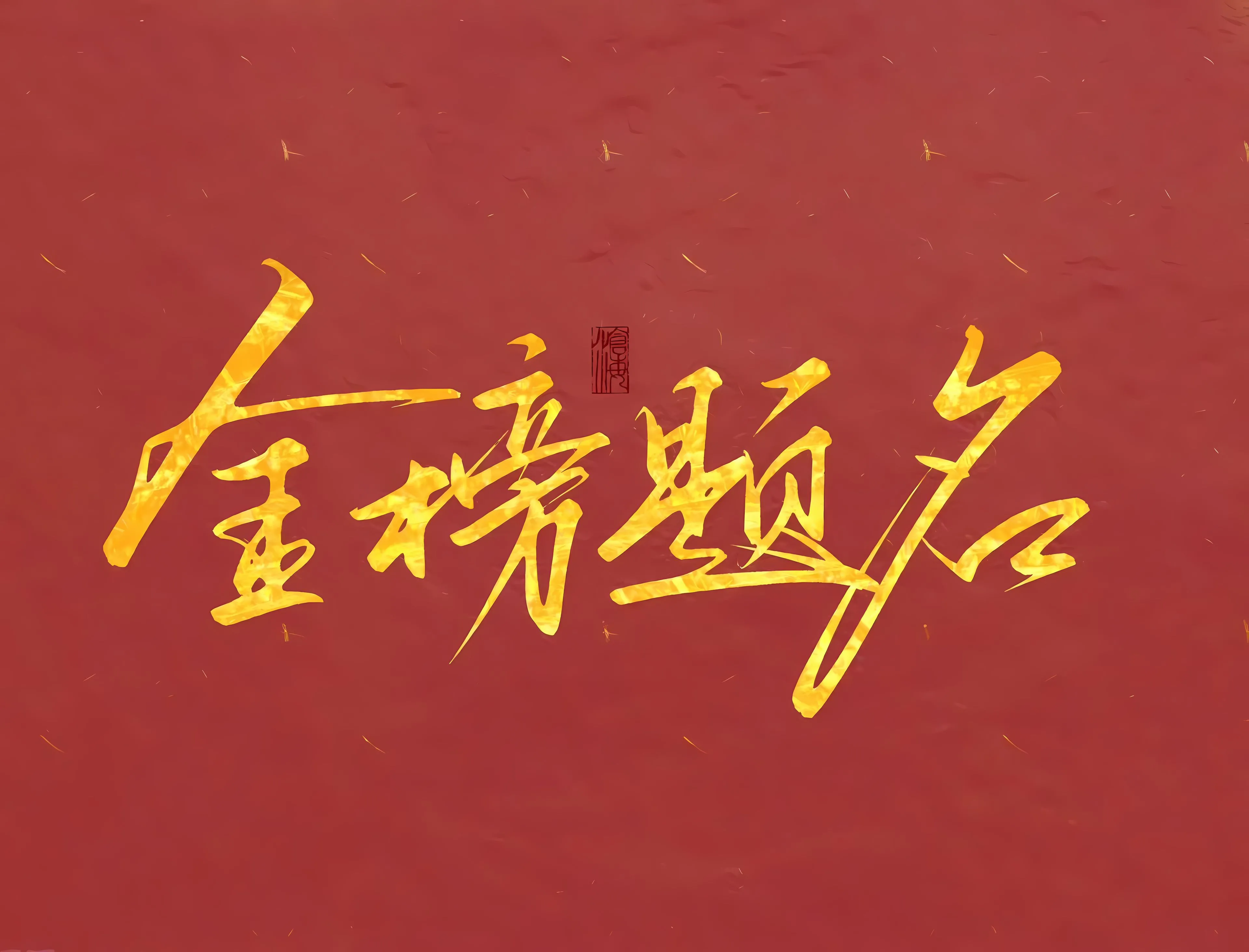 励志 红色 文字 金榜题名 壁纸预览
