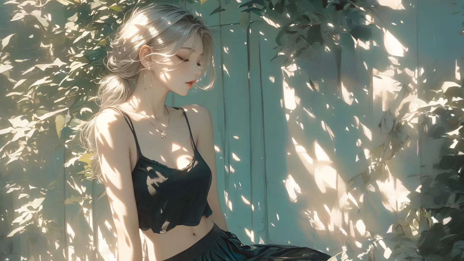 动漫 动漫少女 慵懒感 金发美女 壁纸预览