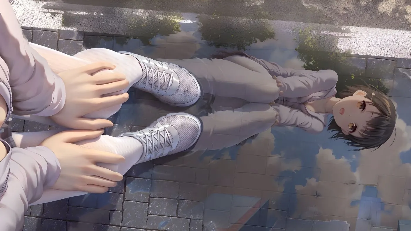 动漫 动漫少女 水中倒影 壁纸预览