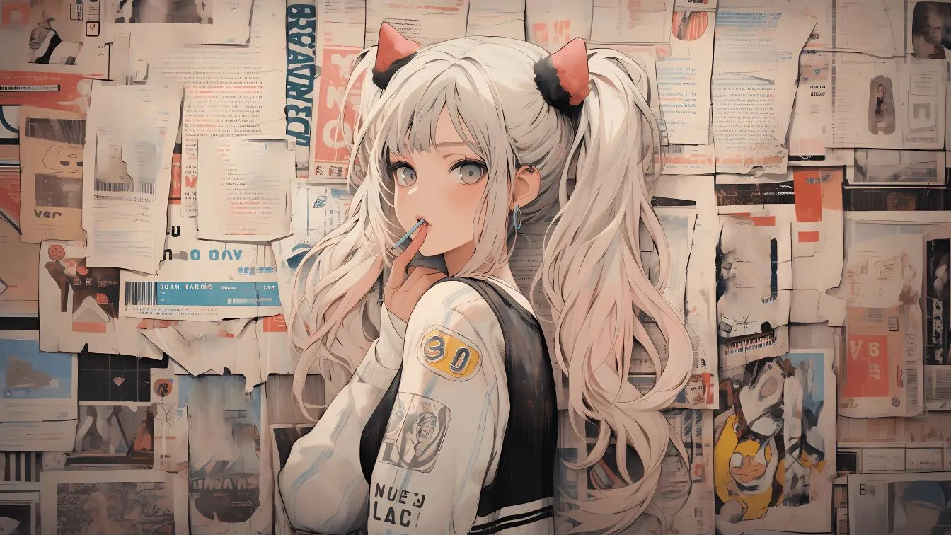动漫 动漫少女 甜美 报纸美女 壁纸预览