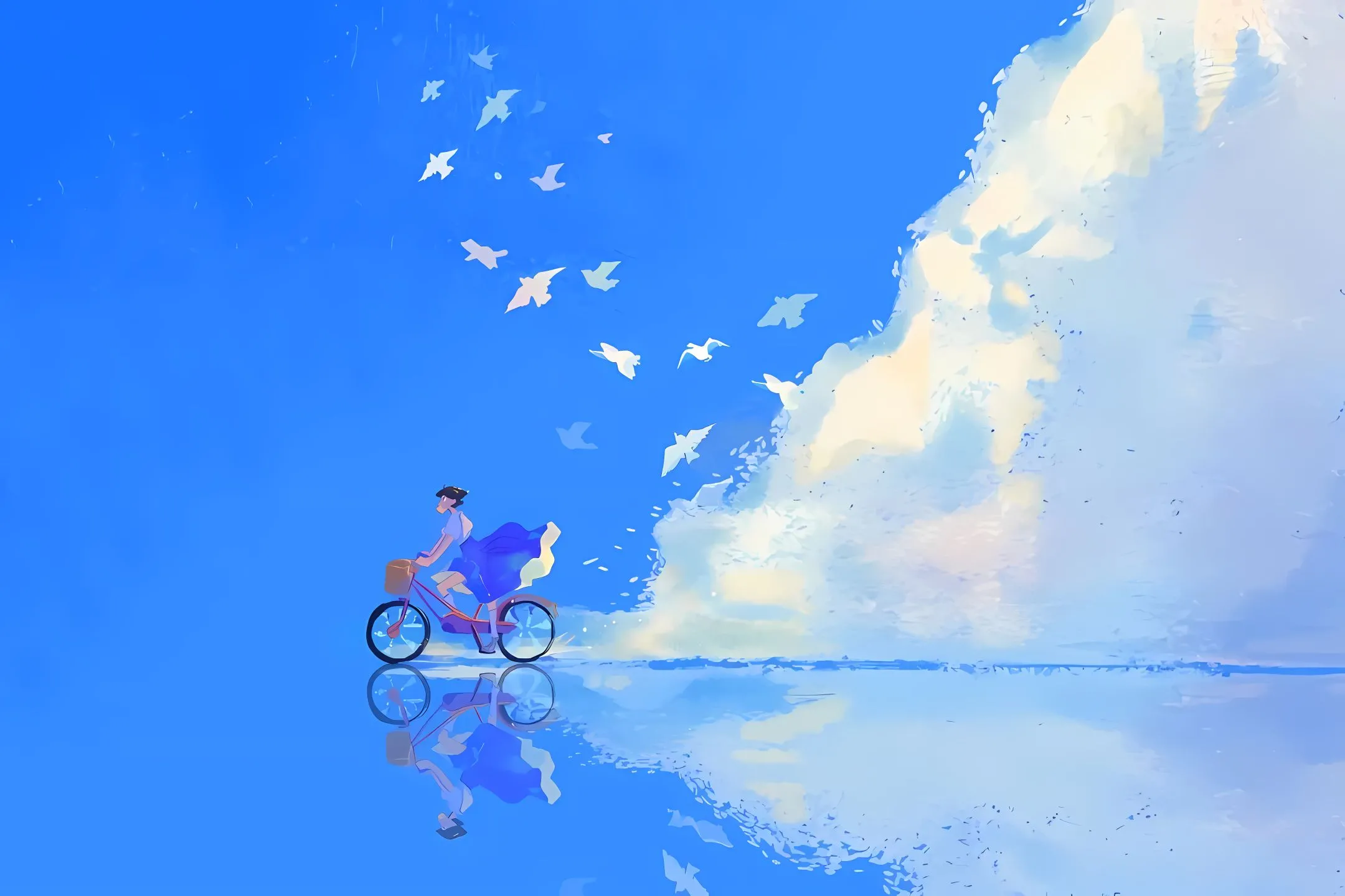 动漫 唯美 风景 小男孩 壁纸预览