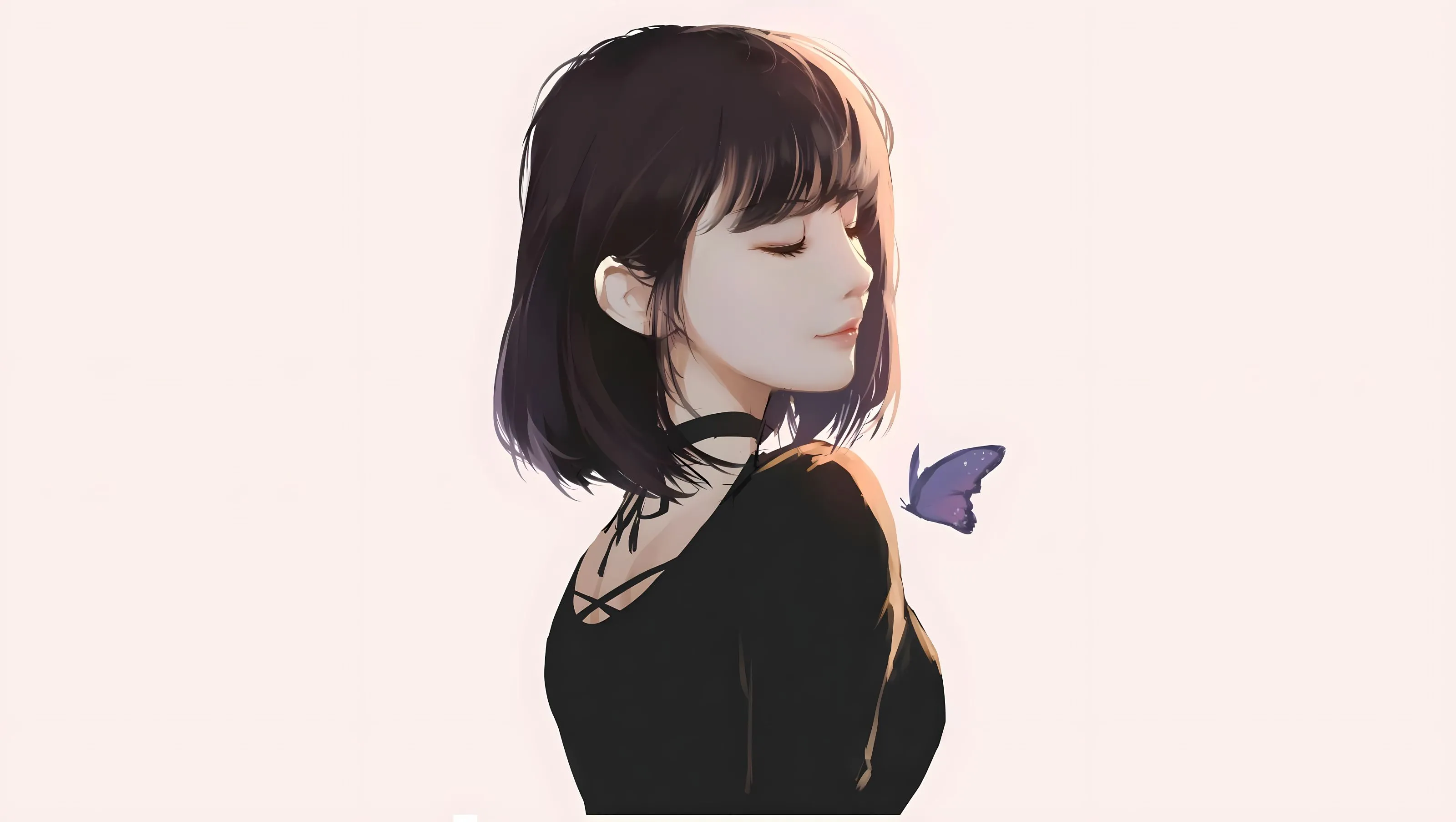 动漫 动漫少女 蝴蝶少女 壁纸预览