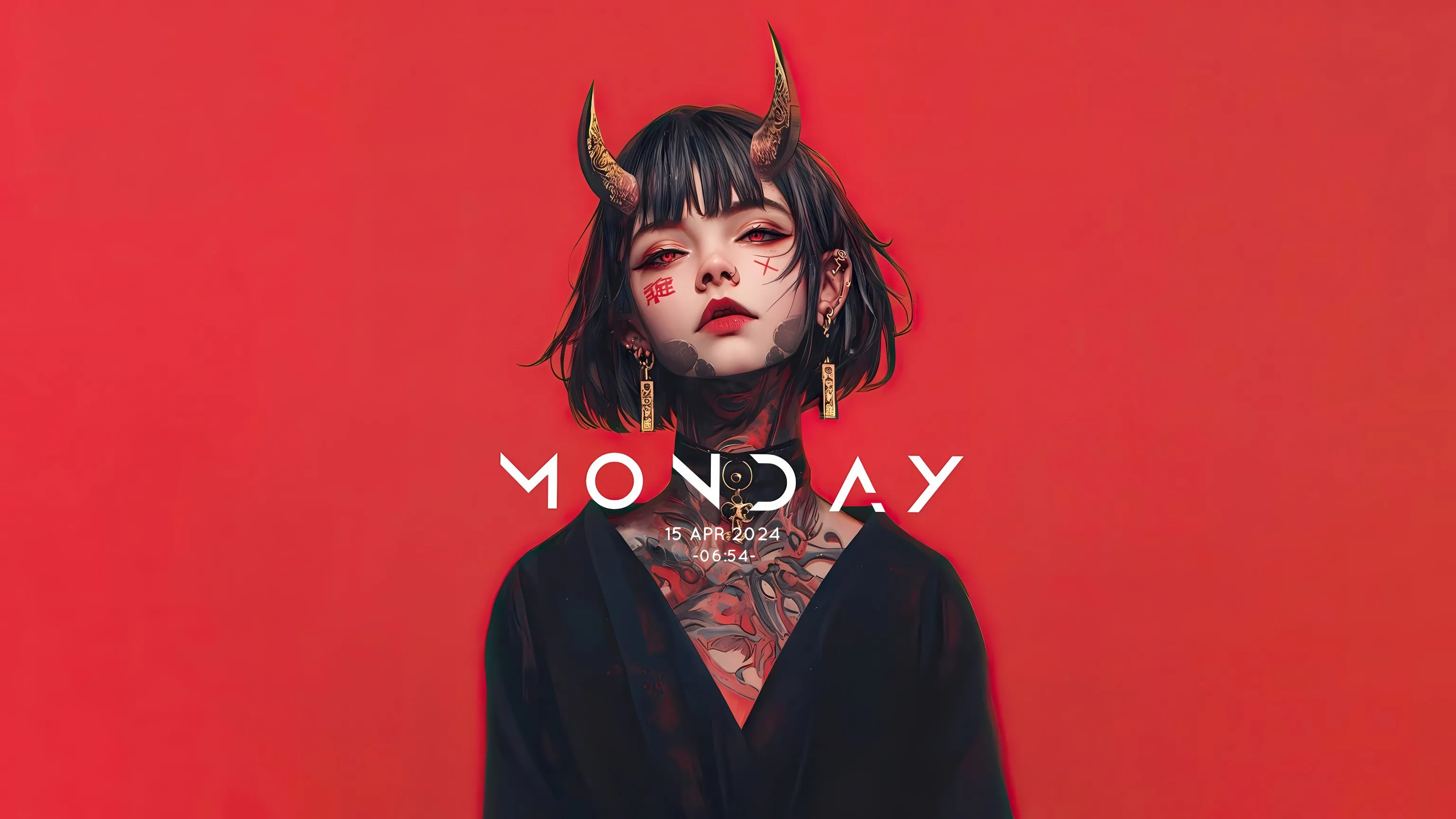 动漫 魔女 恶魔小少女 红色 壁纸预览