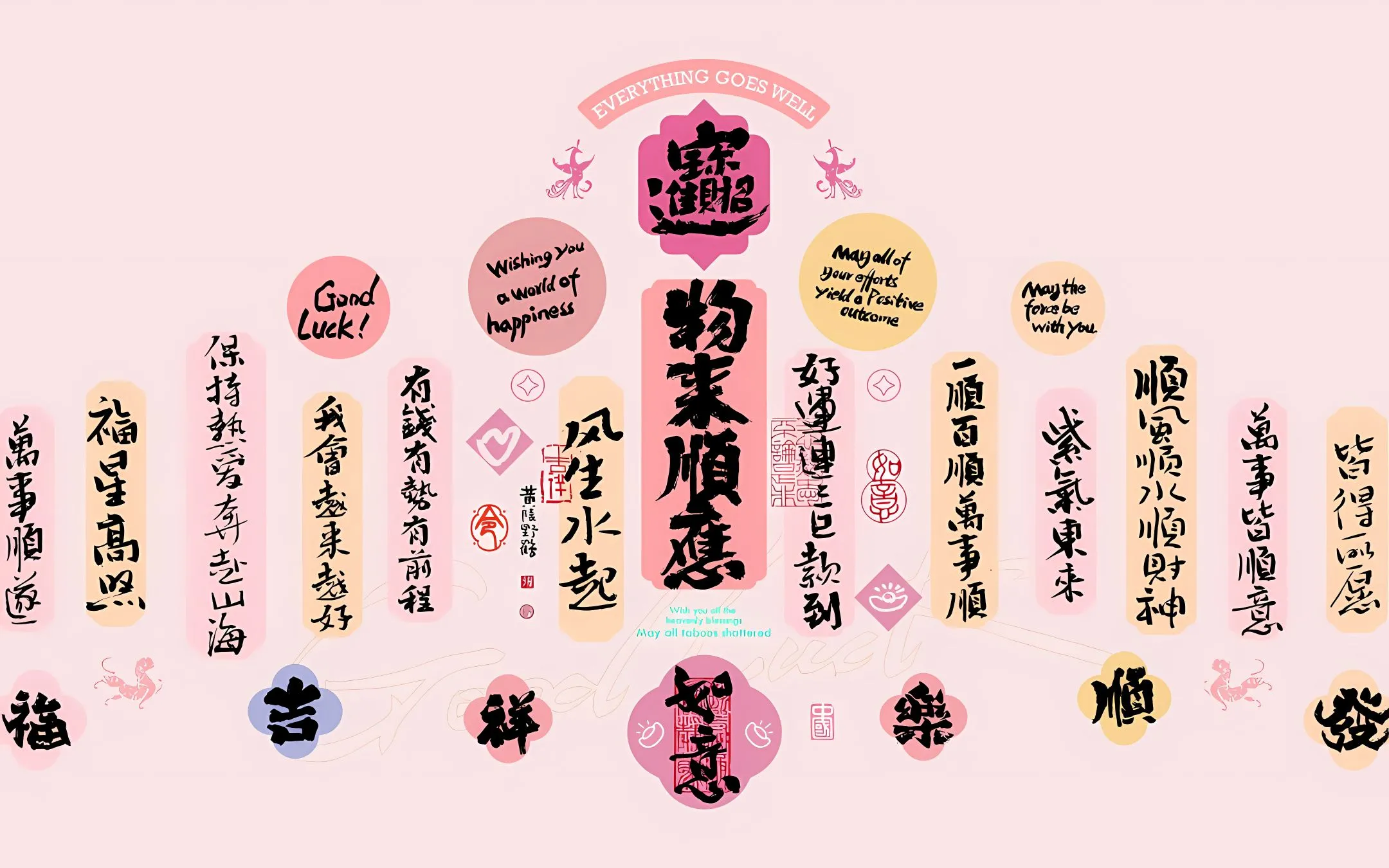 励志 打工人 文字 粉色系 壁纸预览