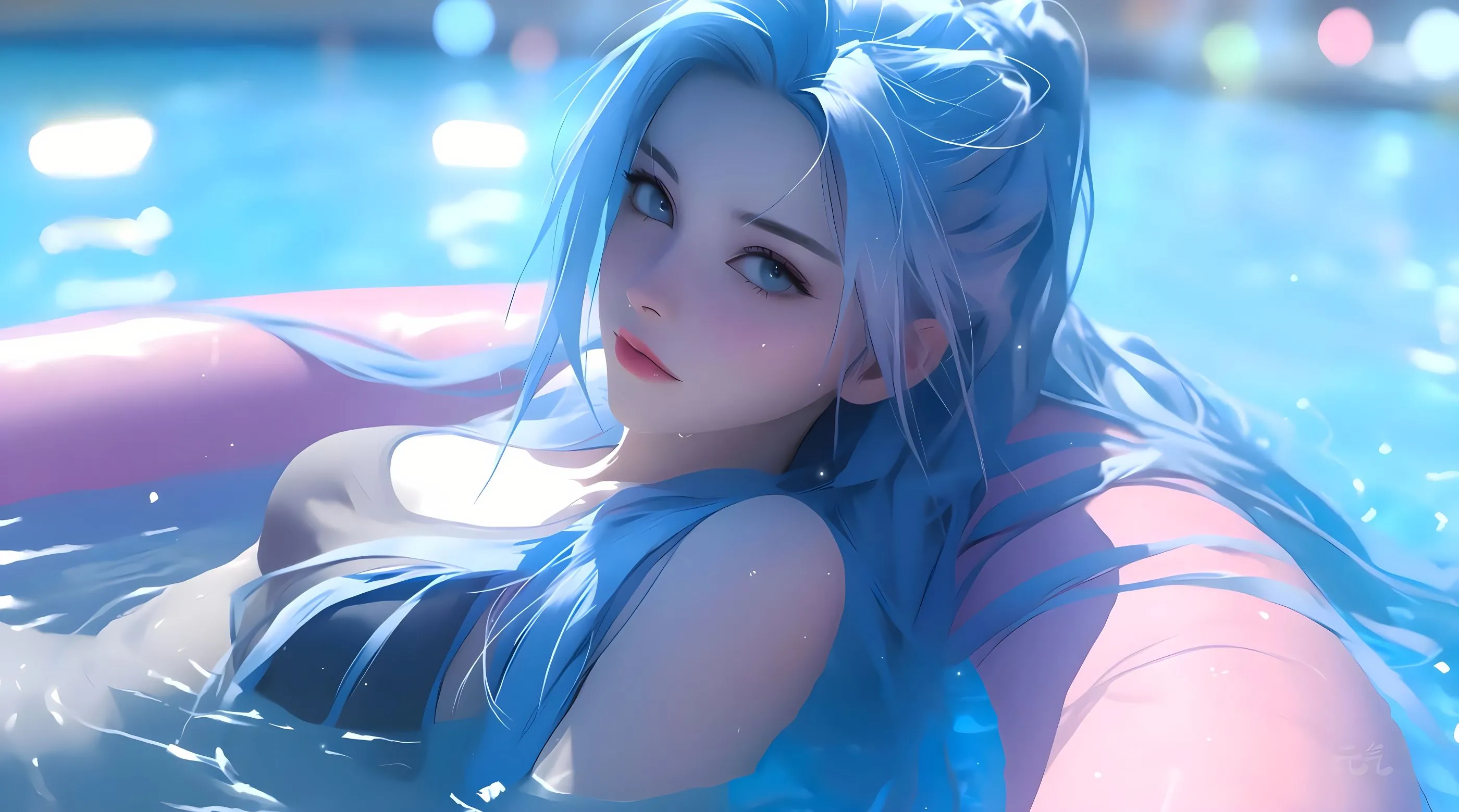 动漫 动漫少女 蓝发少女 壁纸预览