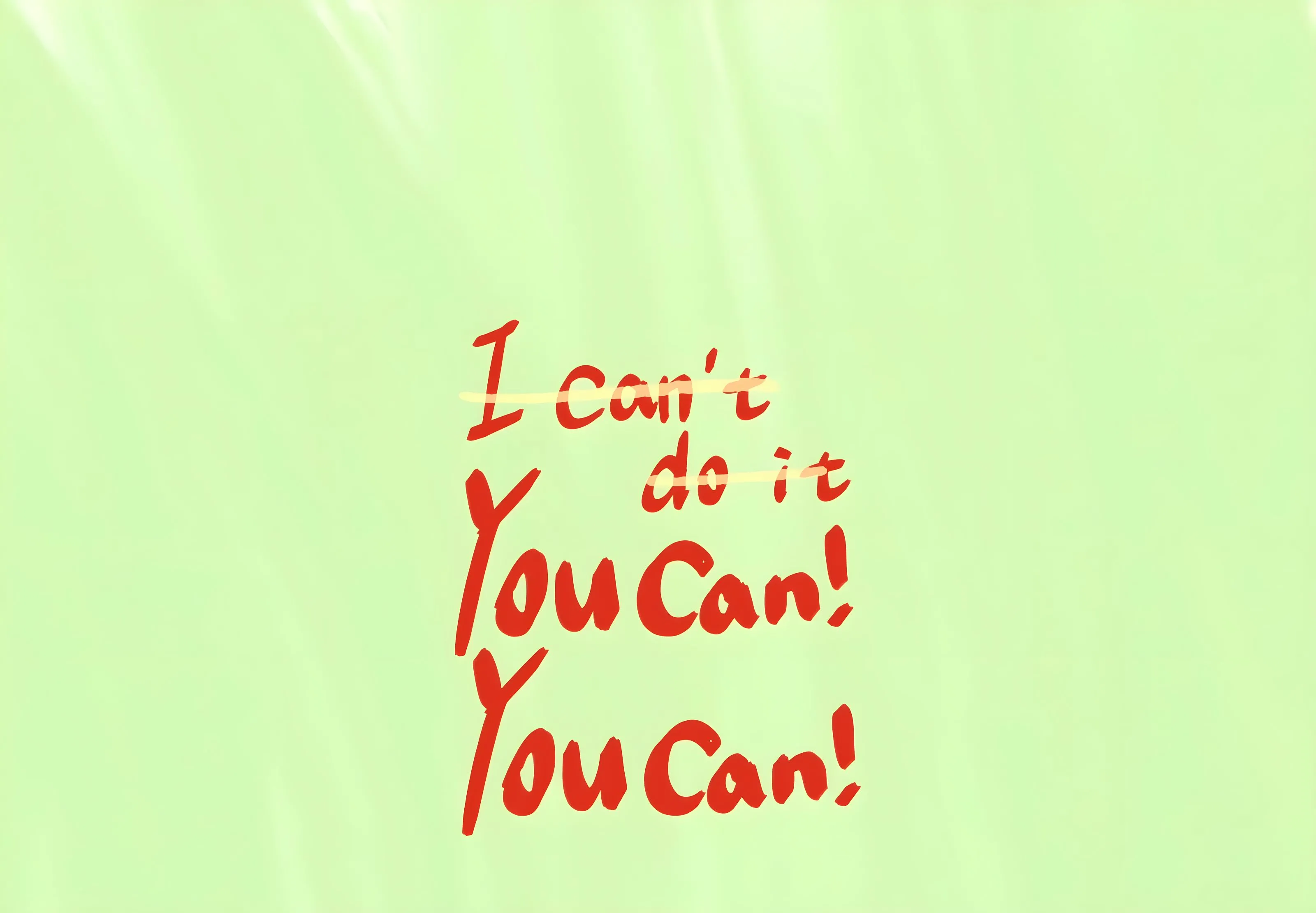 励志 绿色 文字 你能做到 壁纸预览