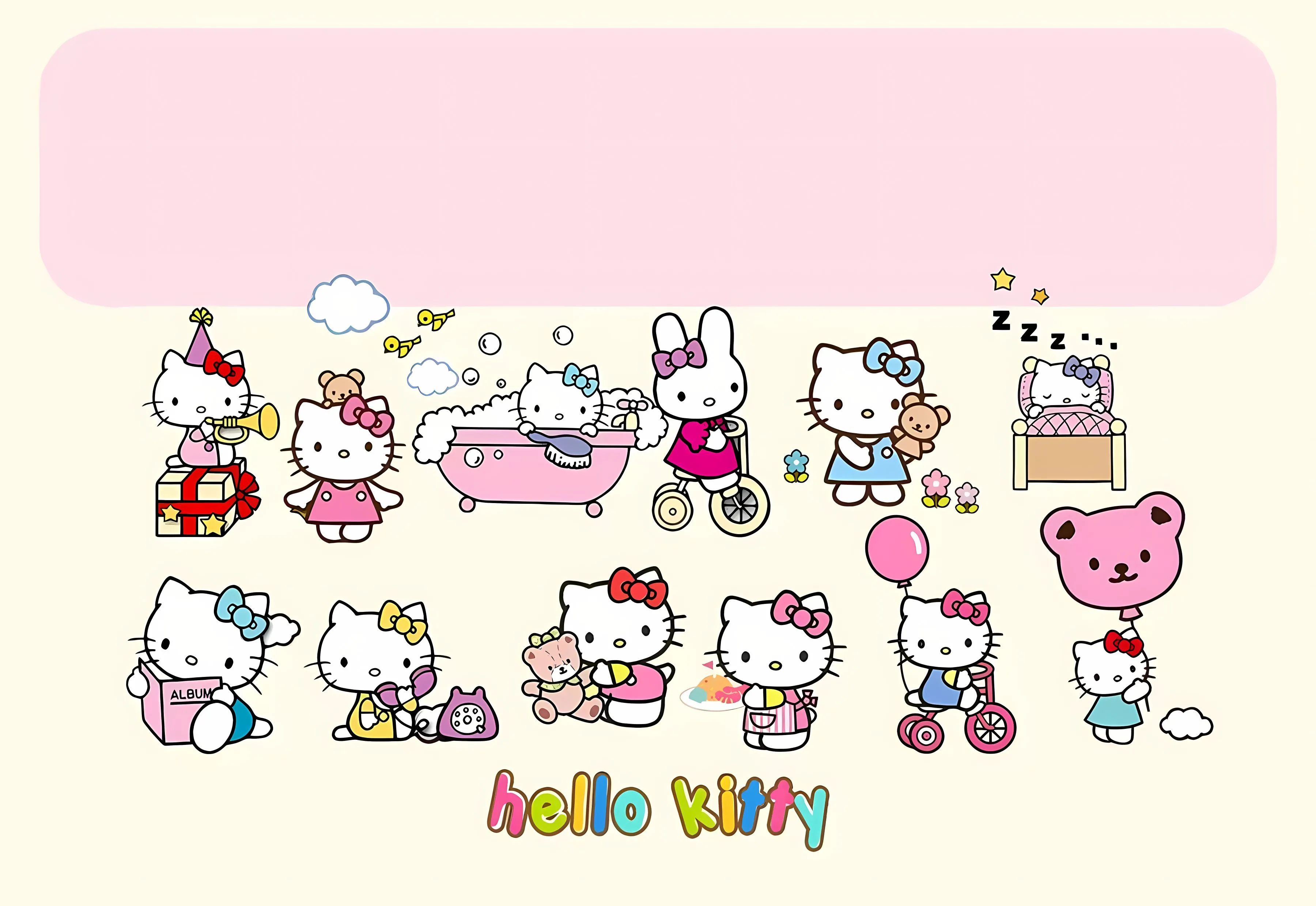 卡通 helloKitty 粉色系 可爱 壁纸预览