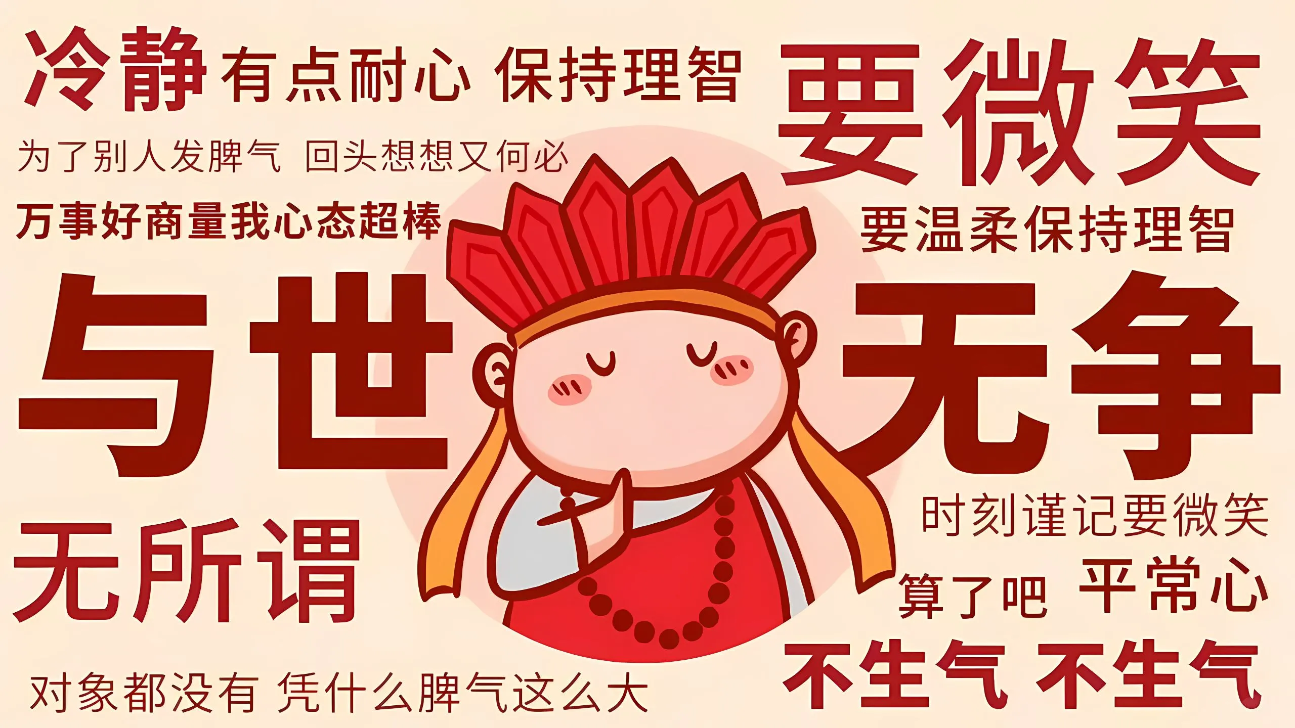 卡通 唐僧 佛系 平静 壁纸预览