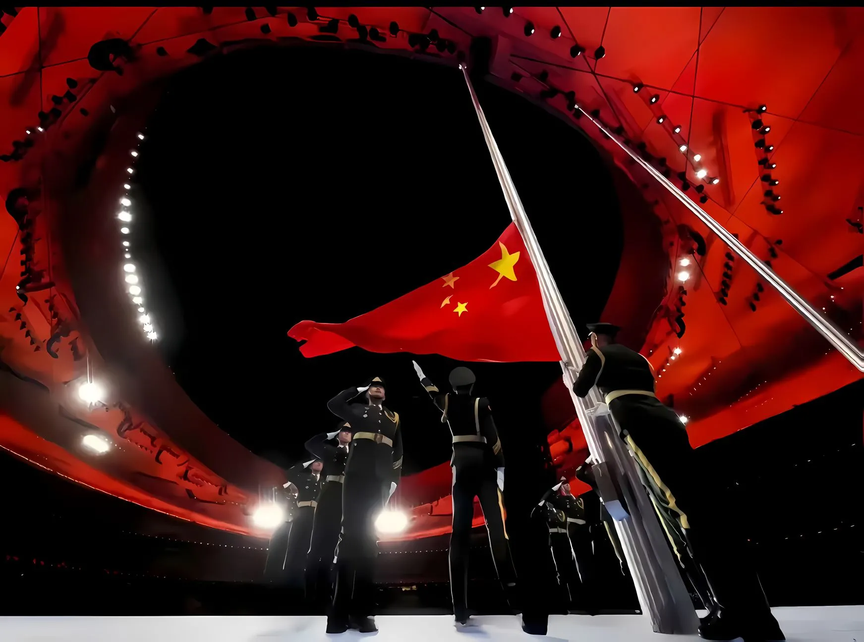 励志 红色 国旗 壁纸预览