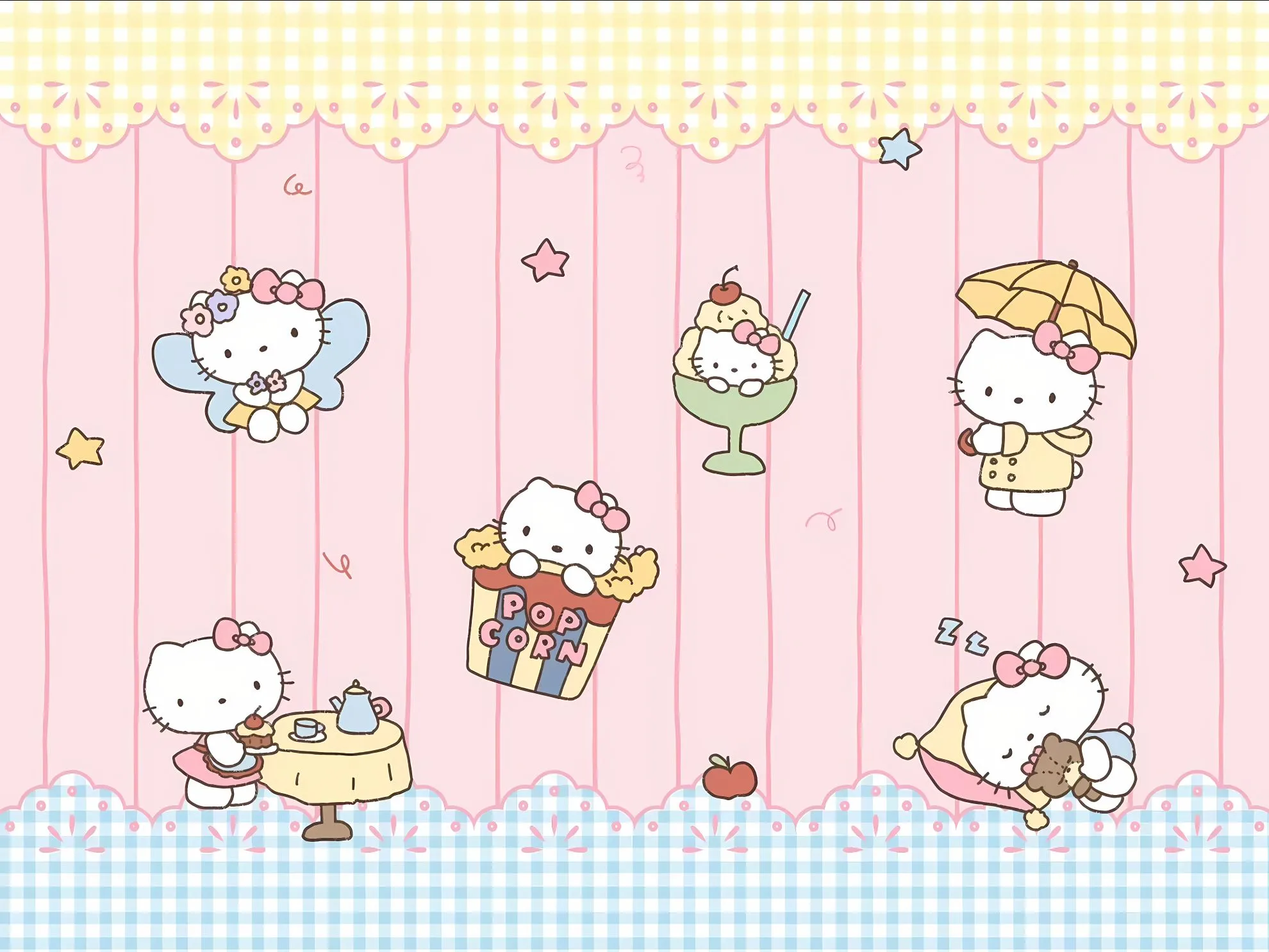 卡通 helloKitty 粉色系 壁纸预览