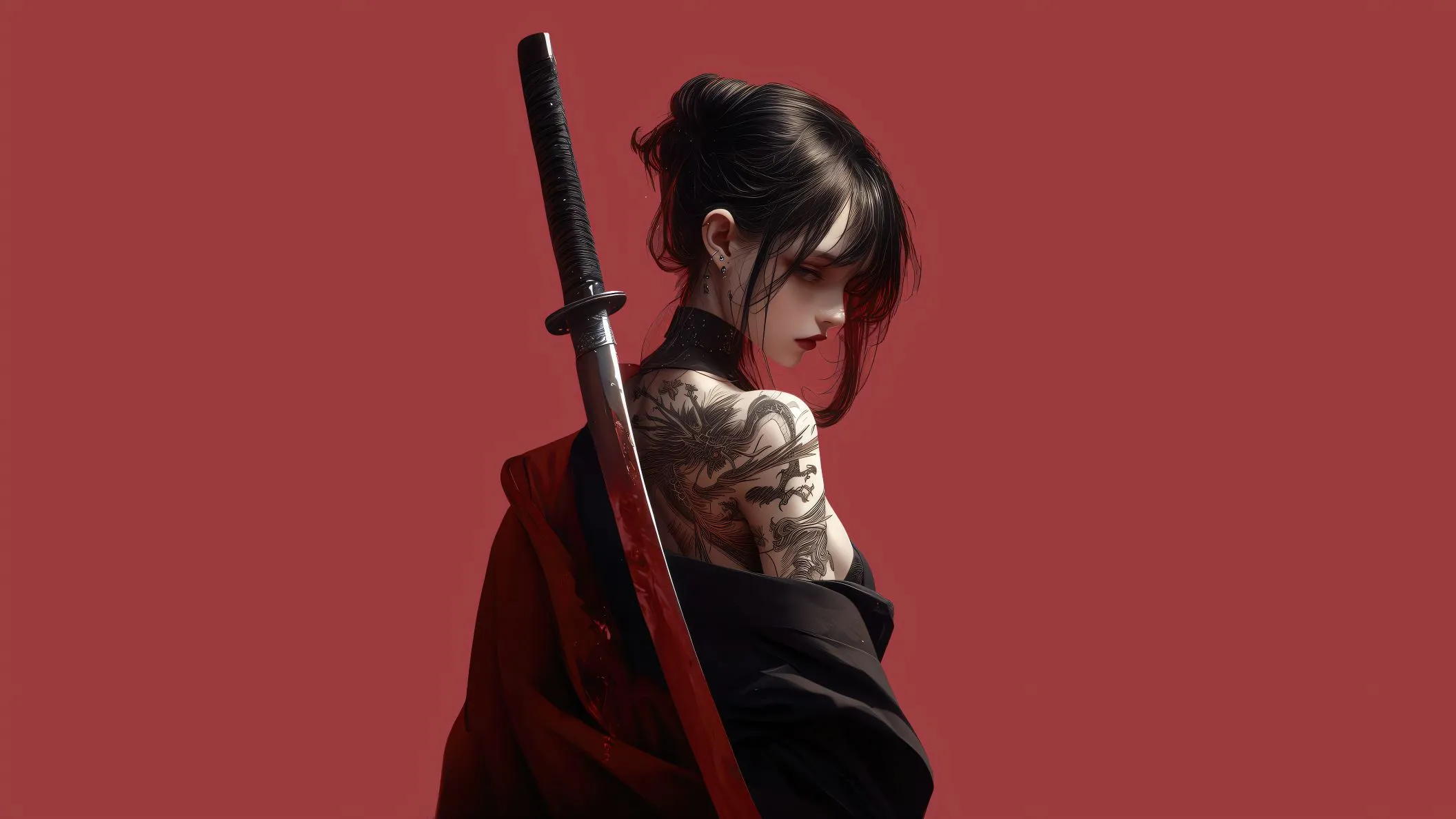 动漫 女剑士 动漫少女 酷 壁纸预览