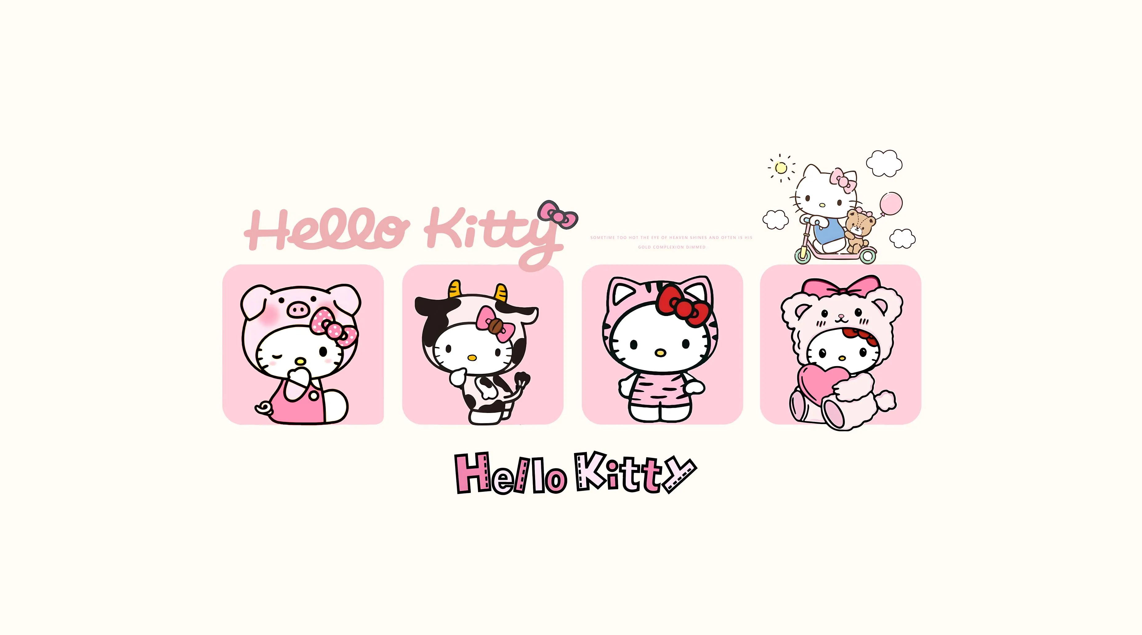 插画 helloKitty 粉色系 可爱 壁纸预览