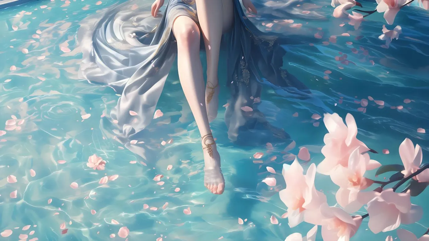 动漫 动漫少女 玉足美腿 壁纸预览