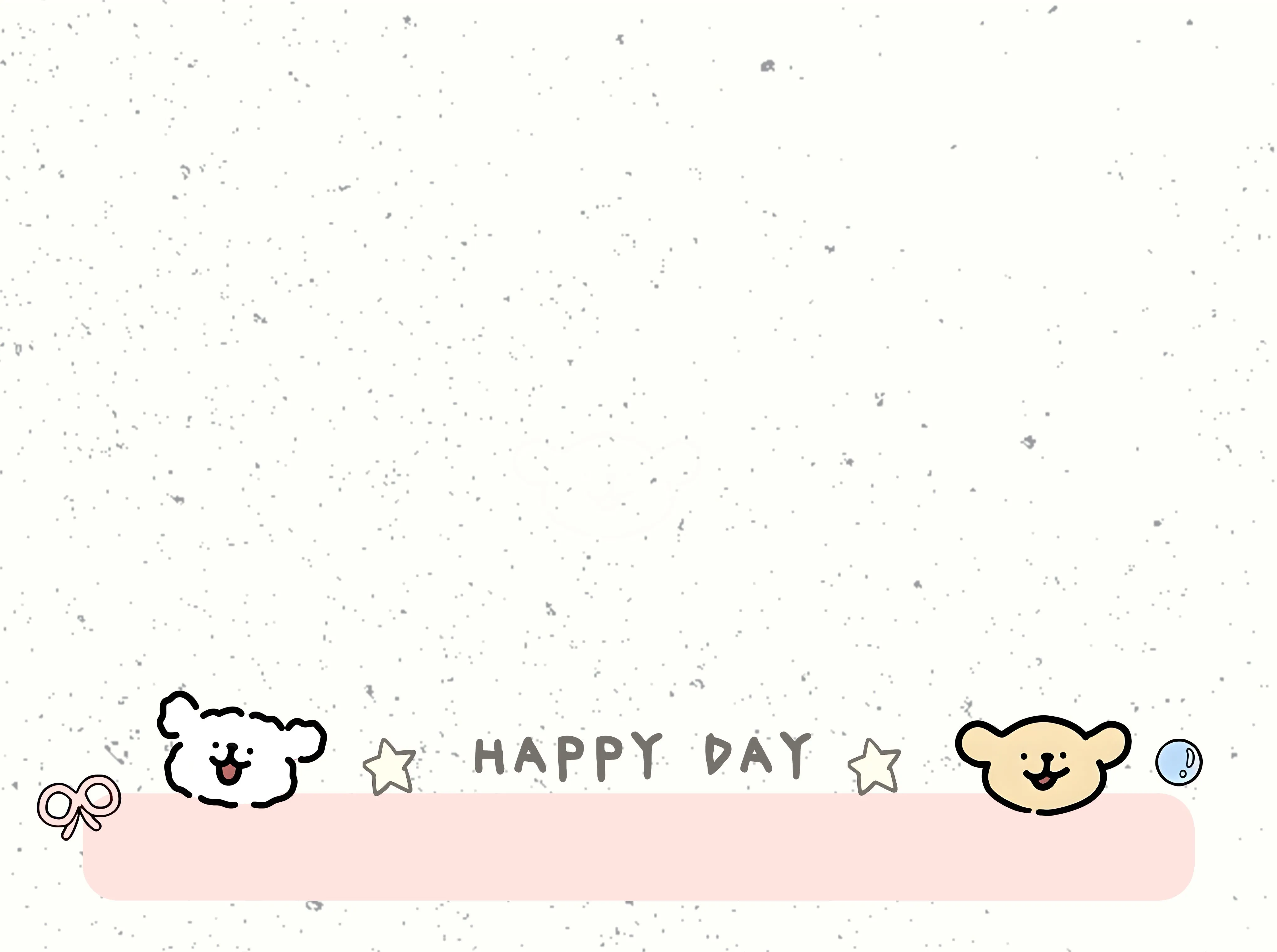 插画 线条小狗 可爱 Happy 壁纸预览