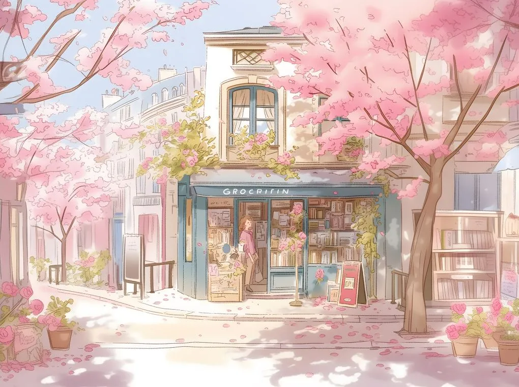 插画 春 手绘 粉色系 壁纸预览