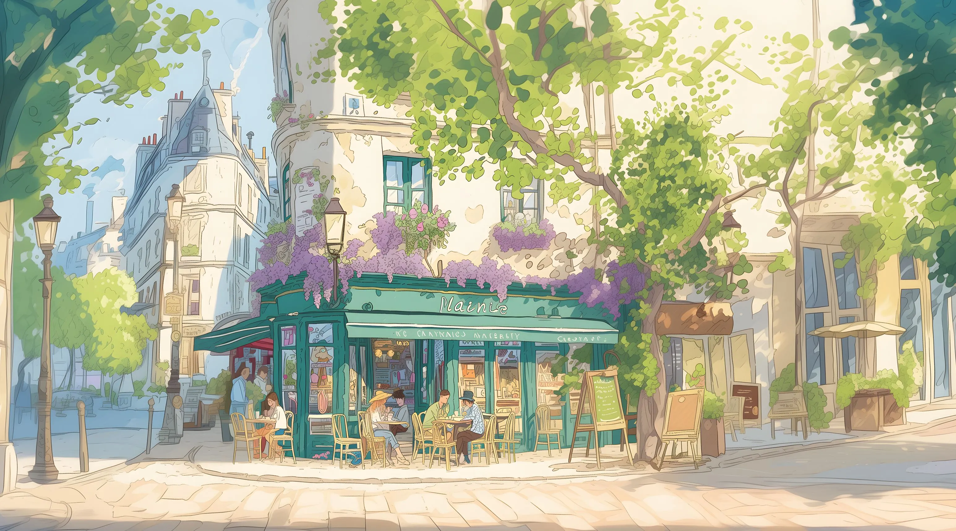 插画 春 手绘 治愈 壁纸预览