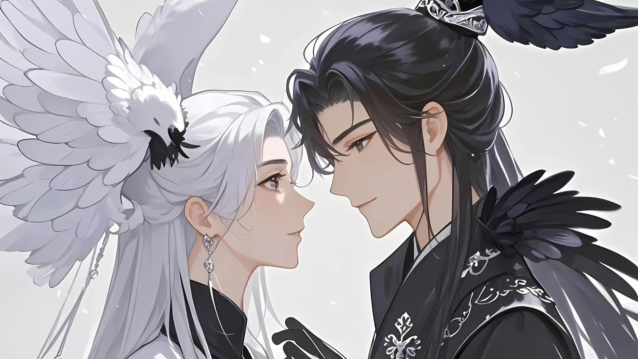 ins风 白鸽与乌鸦 爱情 境遇 壁纸预览