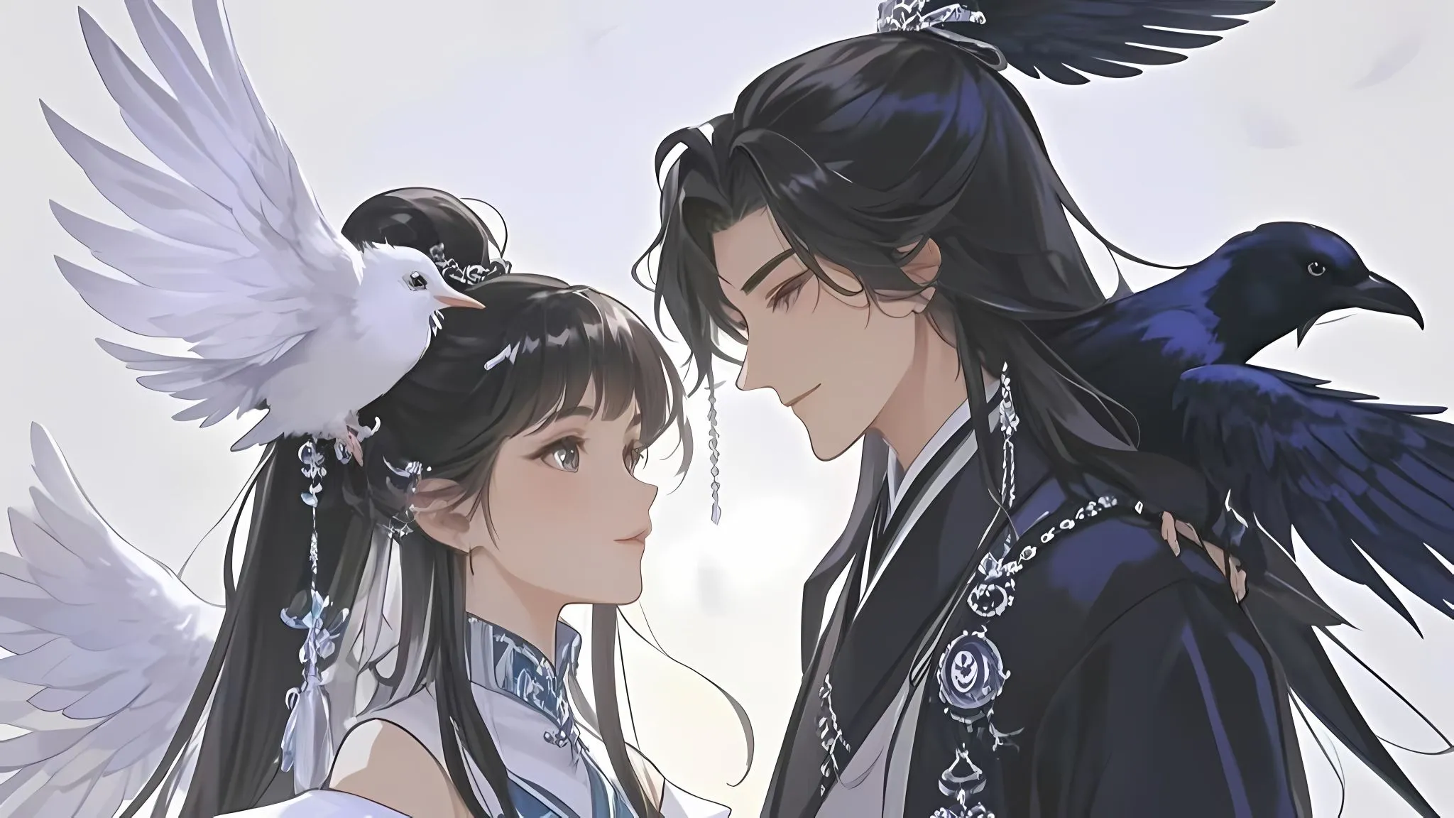 ins风 白鸽与乌鸦 爱情 境遇 壁纸预览