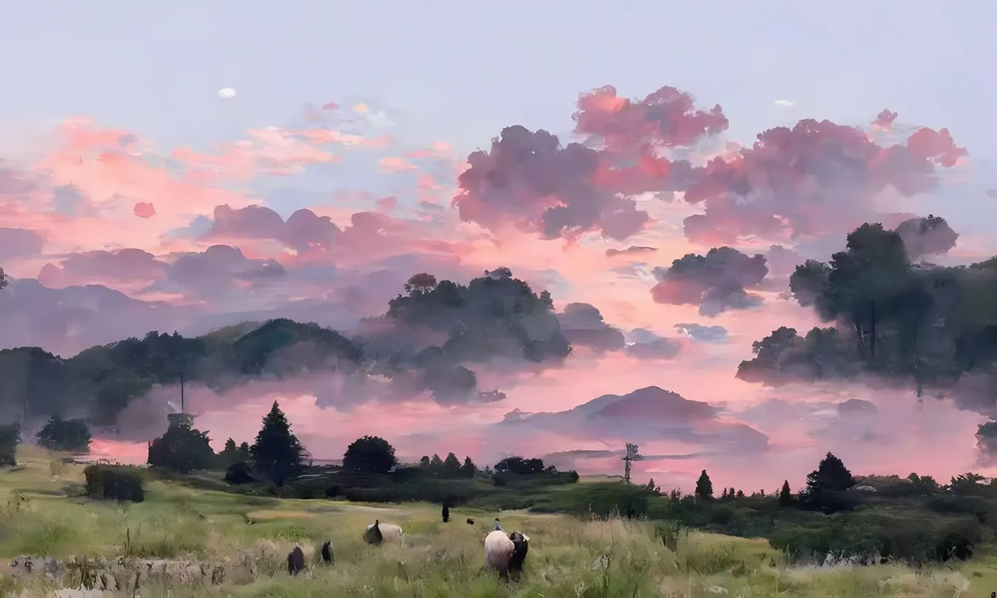风景 天空 云 草地 绝美 壁纸预览