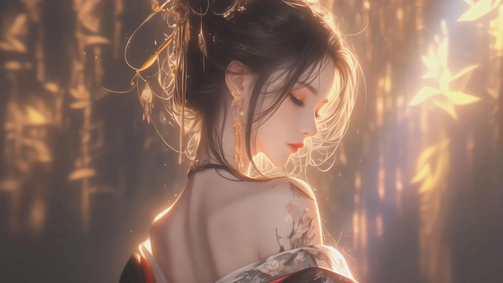 动漫 美女 氛围感 唯美 古风美人 壁纸预览