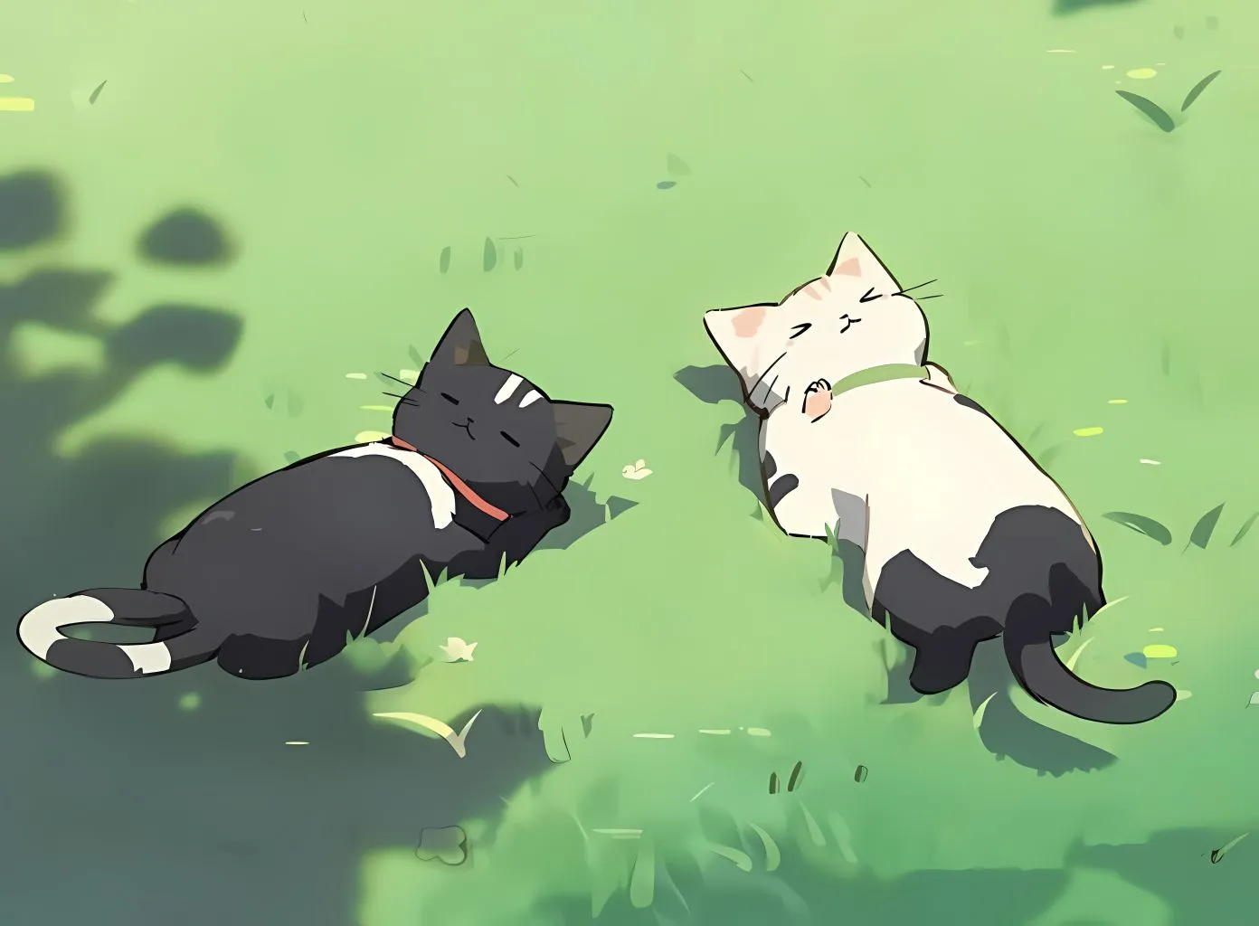 动物 猫咪 草 可爱 壁纸预览