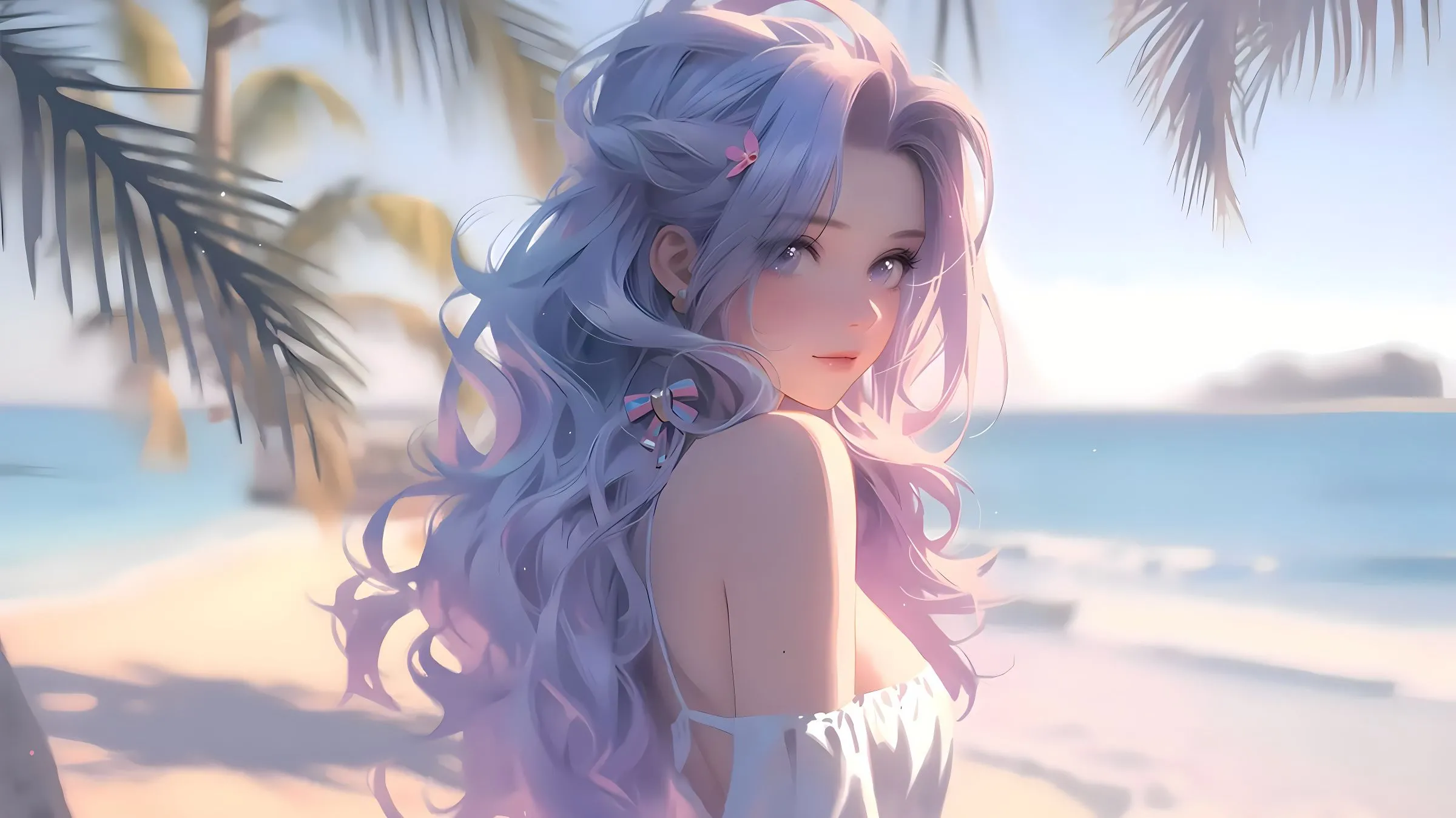 动漫 动漫少女 粉发少女 绝美 小仙女 壁纸预览