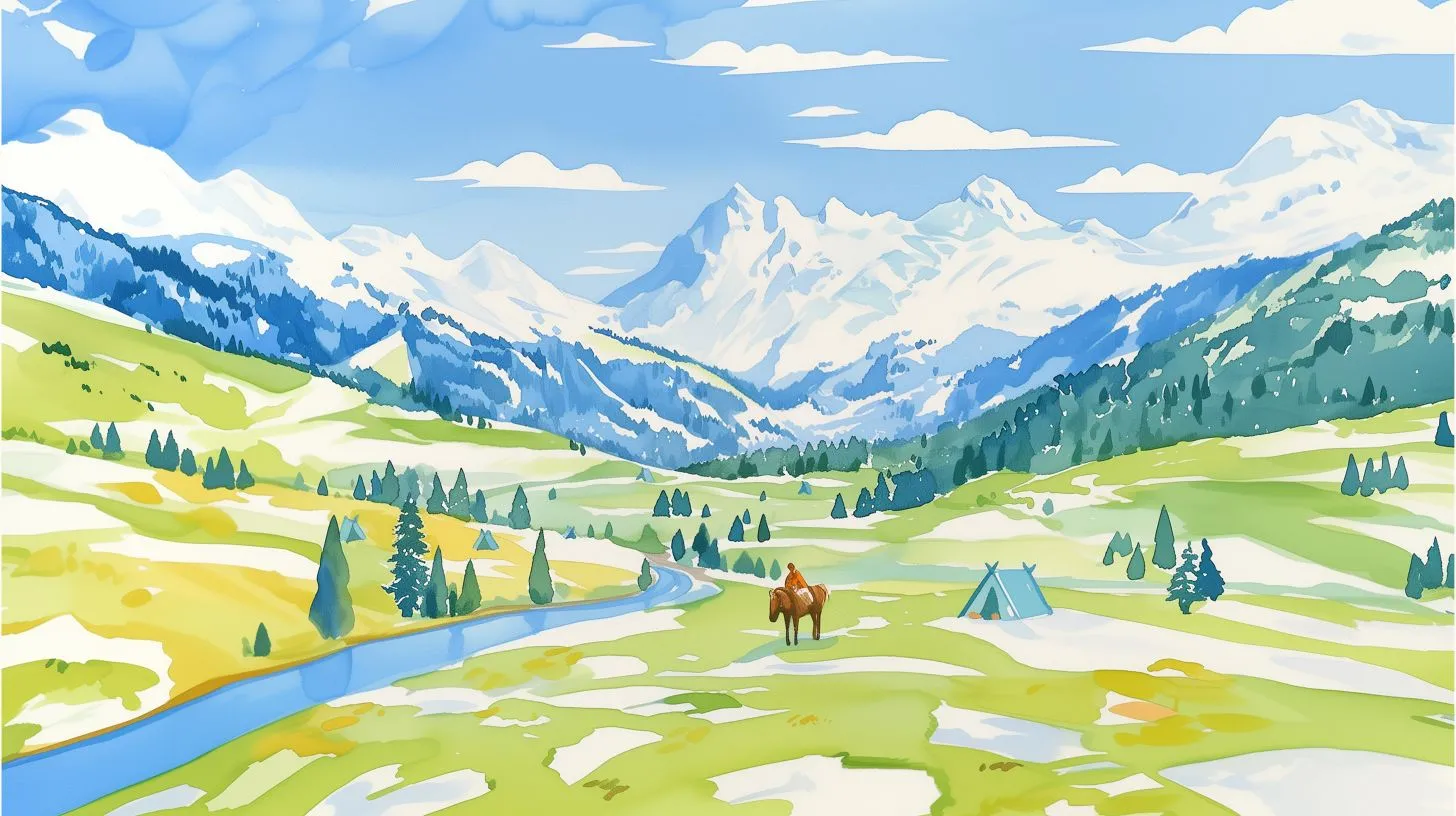 风景 雪山 草原 绝美 壁纸预览