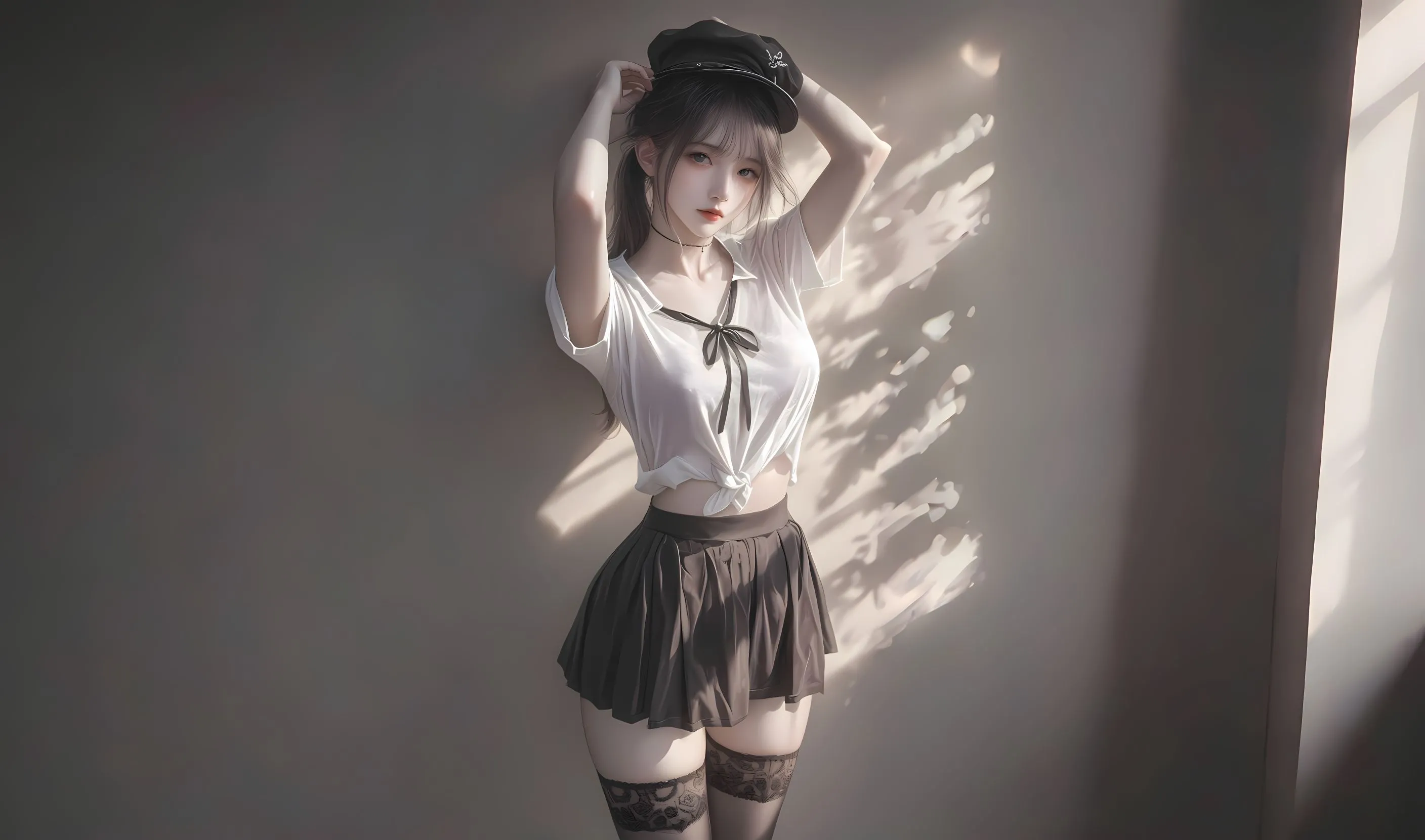 动漫 JK制服少女 性感 壁纸预览