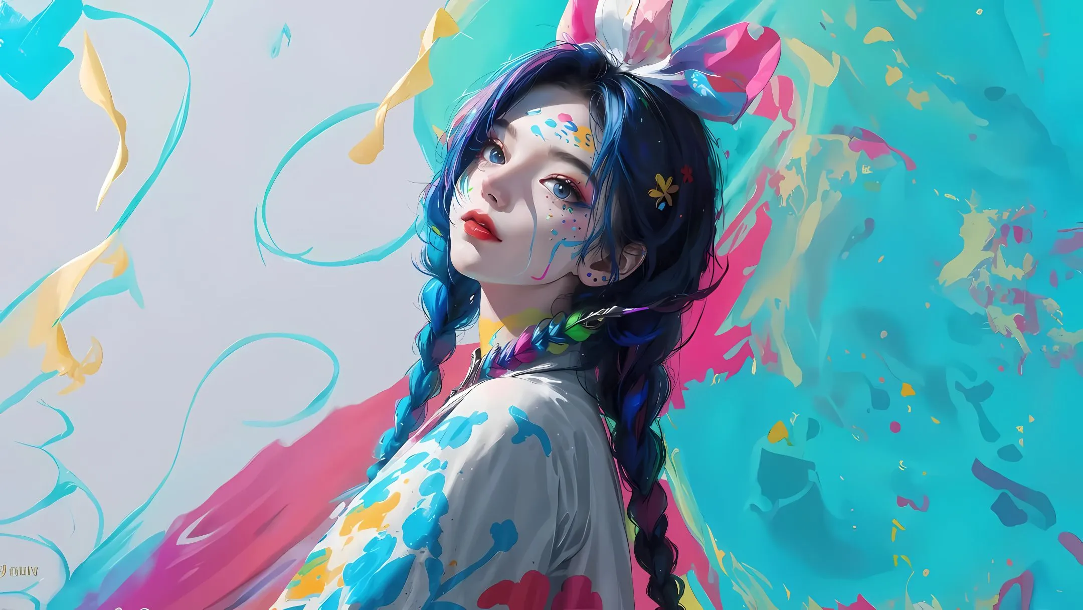 动漫 美女 彩色 炫酷 壁纸预览