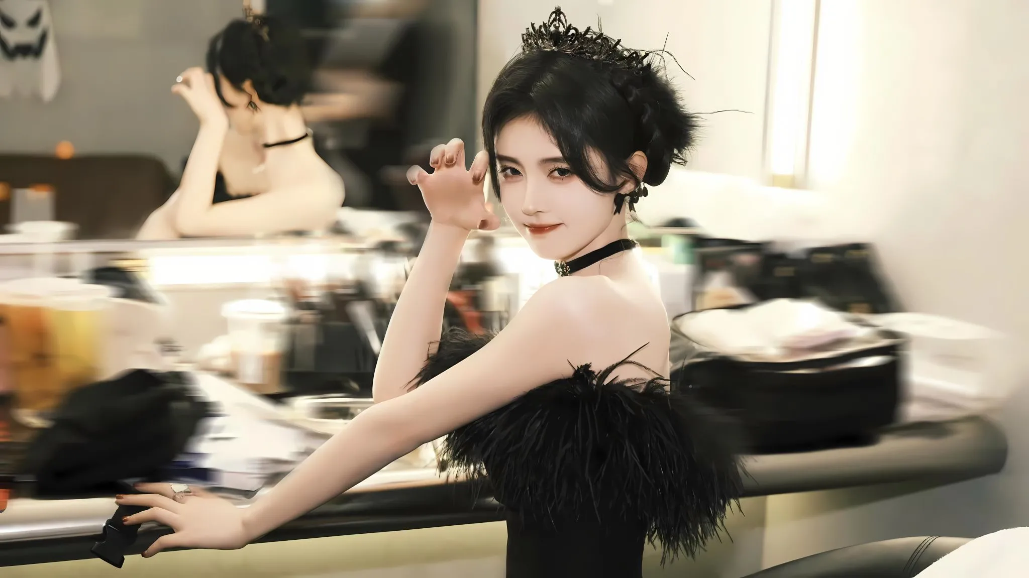 美女 四千年美女 氛围感 鞠婧祎 壁纸预览