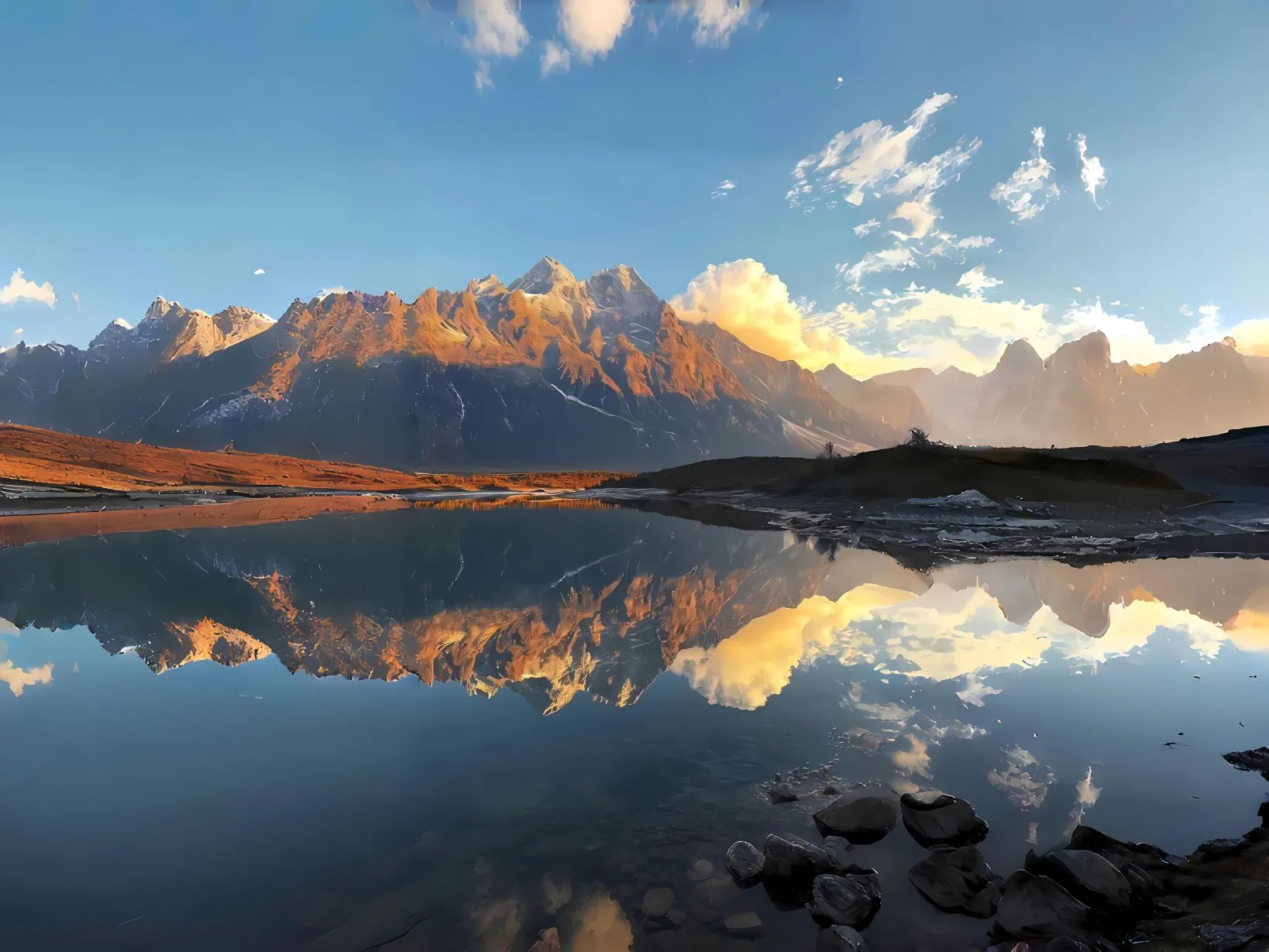 风景 超好看的风景 湖 水中倒影 壁纸预览
