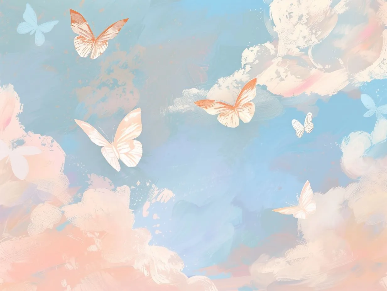插画 蝴蝶 唯美 油画 壁纸预览