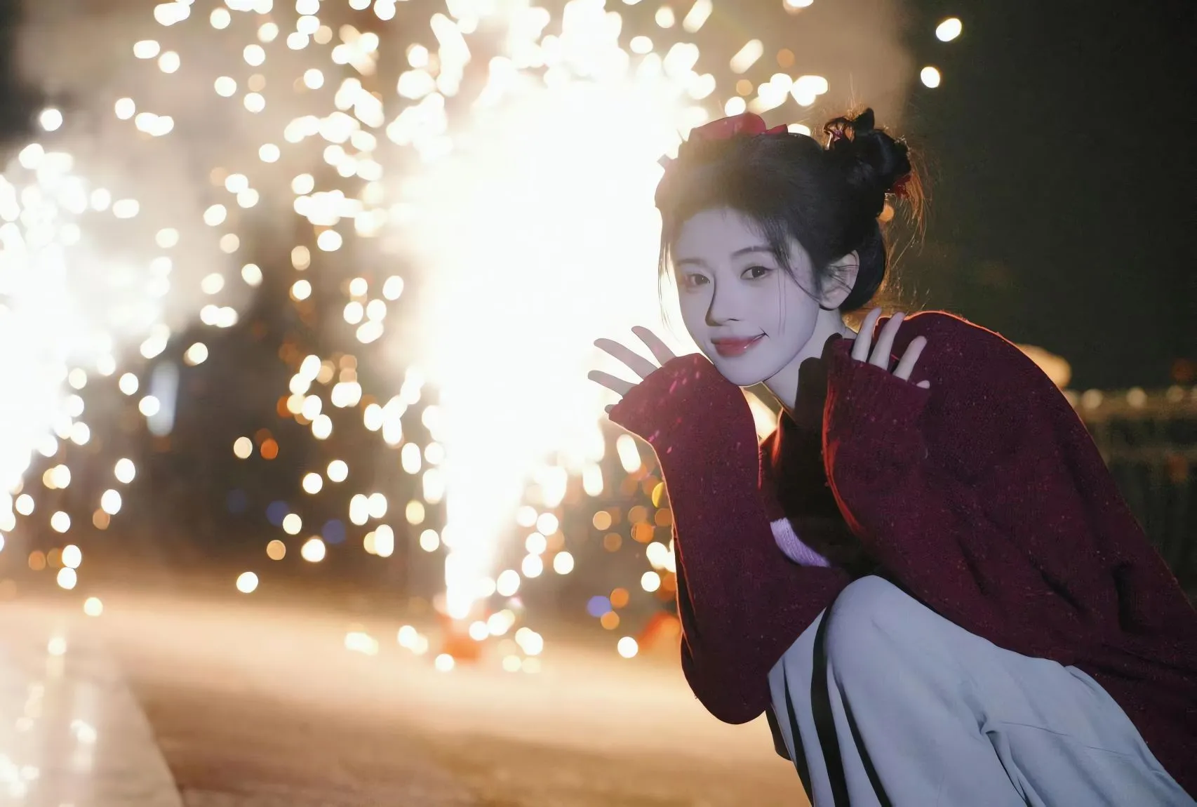 美女 四千年美女 鞠婧祎 氛围感 壁纸预览