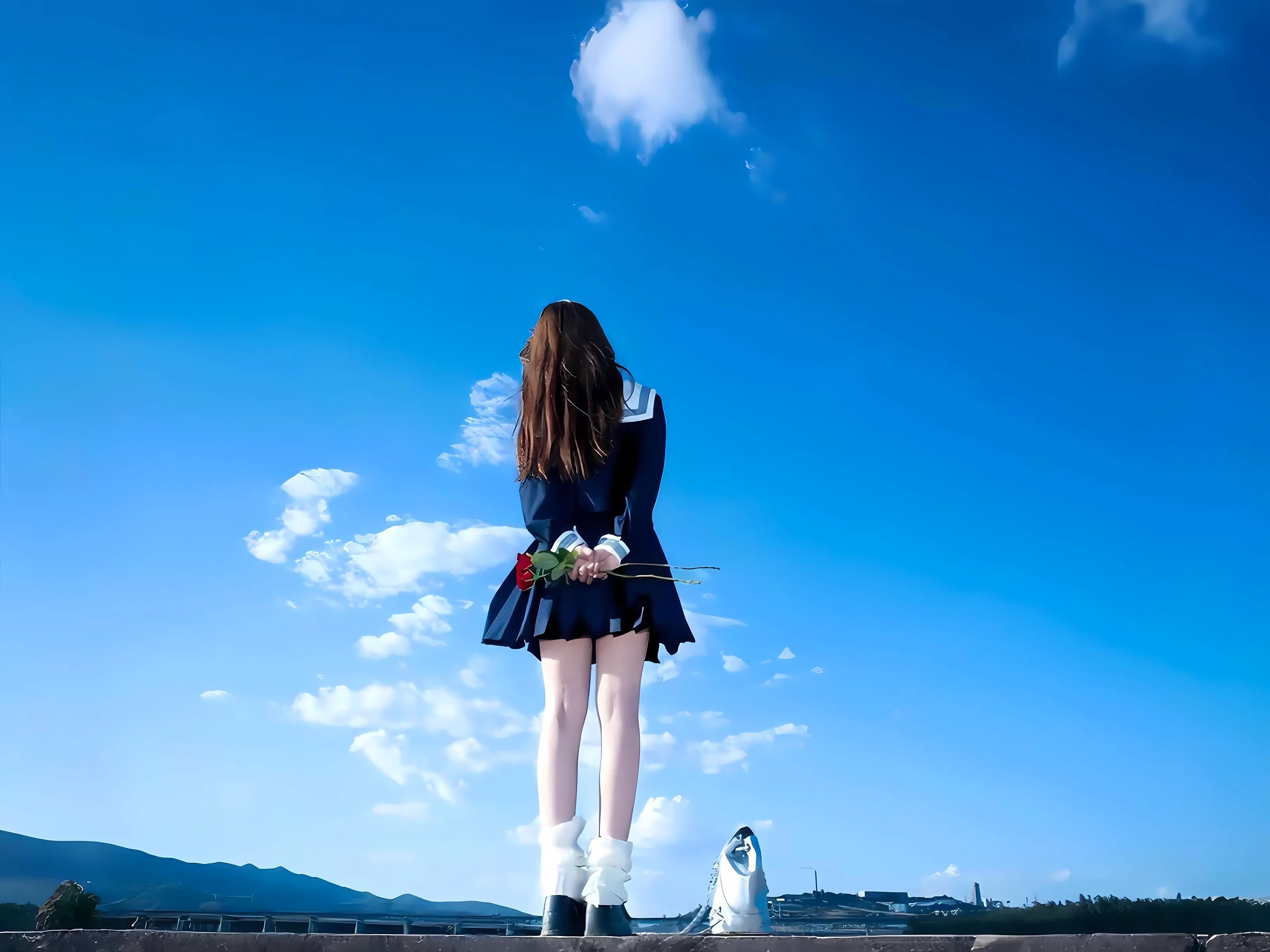 美女 校园 女孩 制服少女 壁纸预览