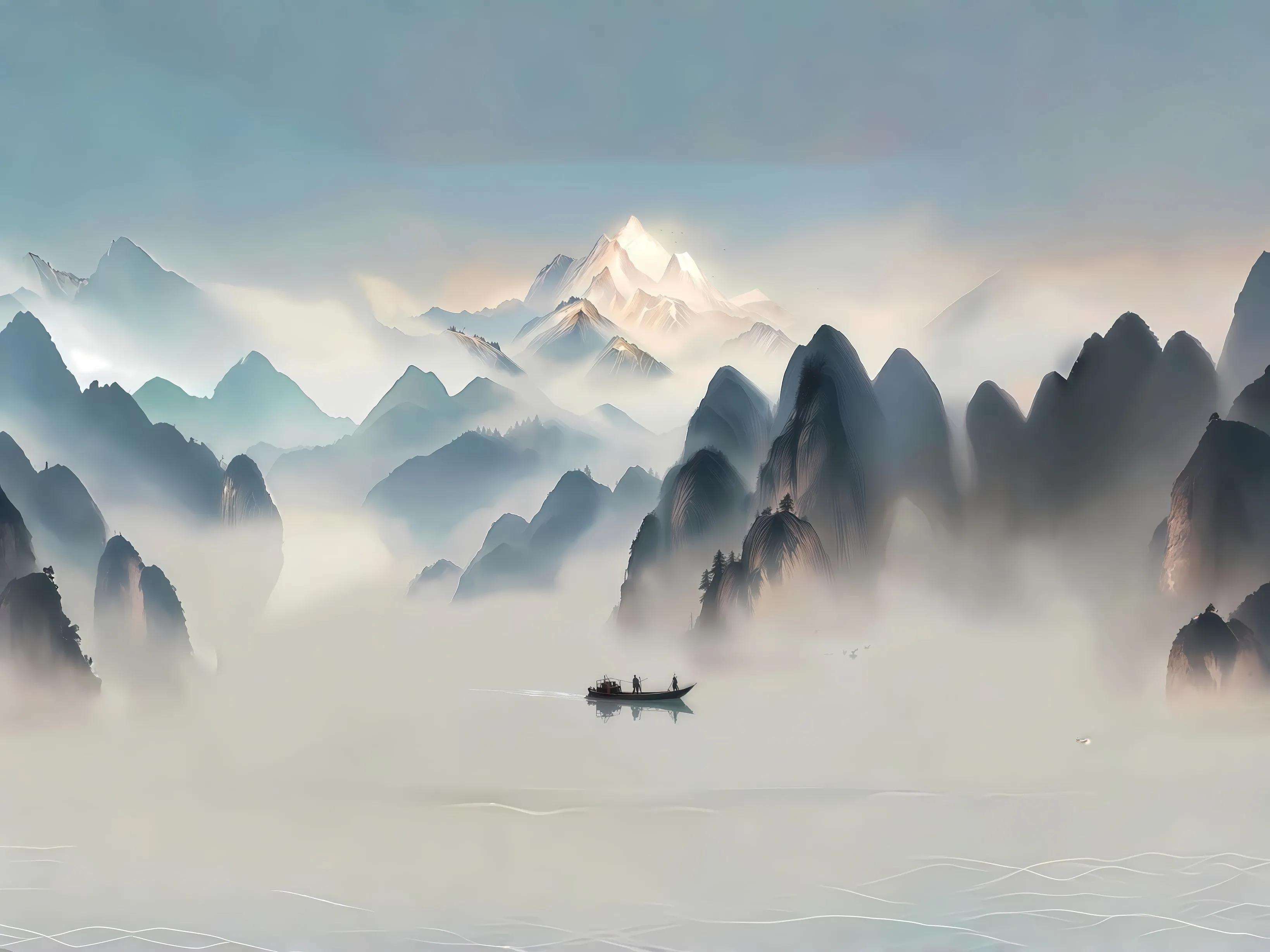 ins风 超好看的风景 风景 水墨山水 壁纸预览