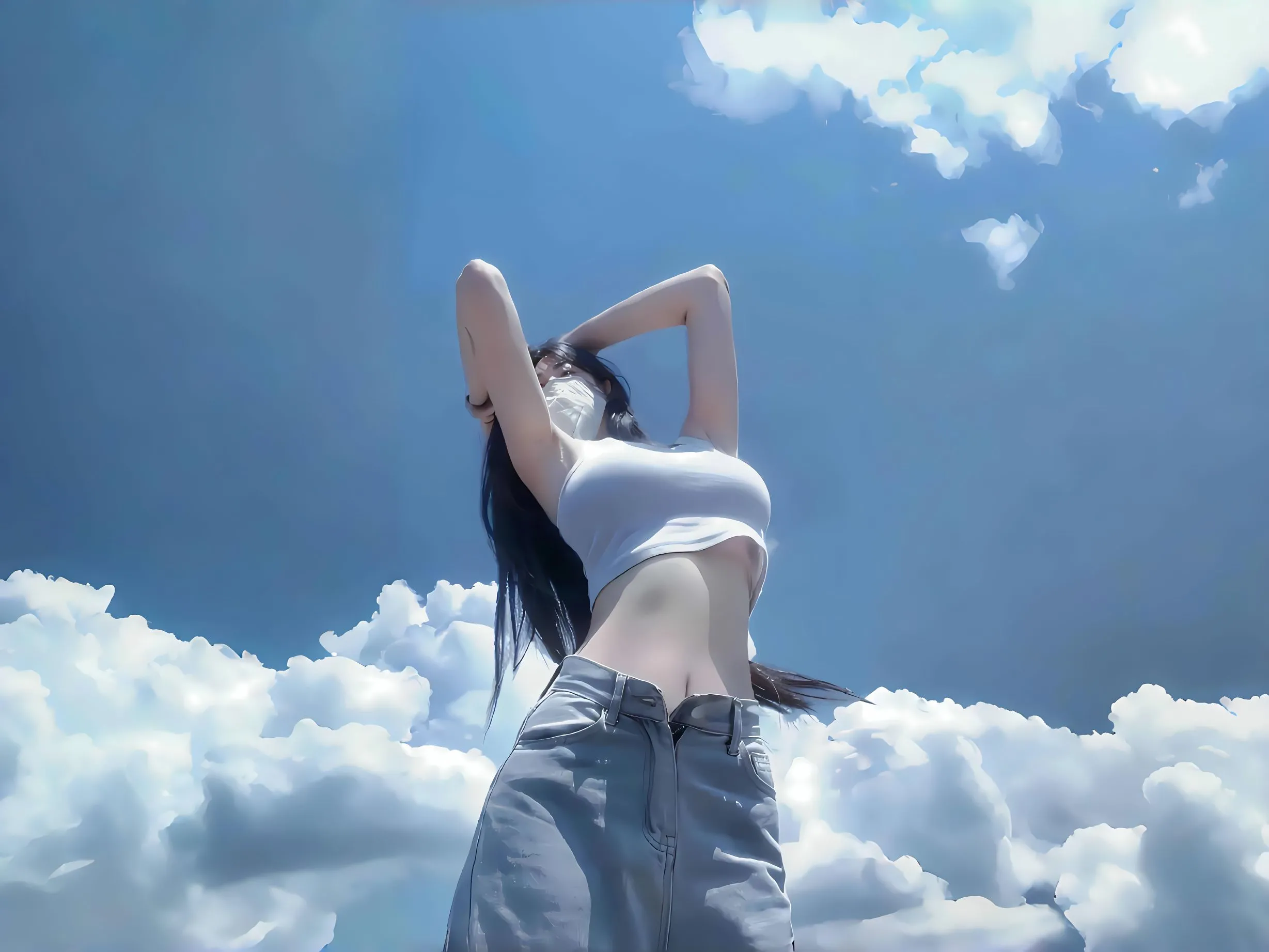 美女 唯美 氛围 晒太阳 壁纸预览