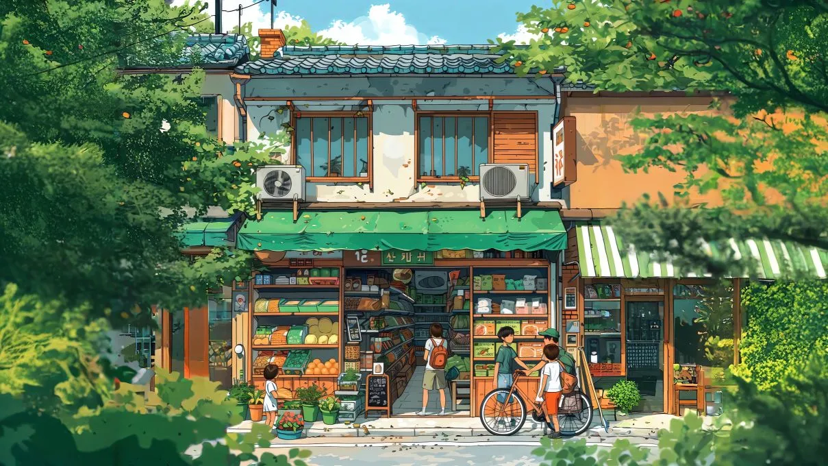 动漫 绿色 治愈 动漫场景 小清新 壁纸预览