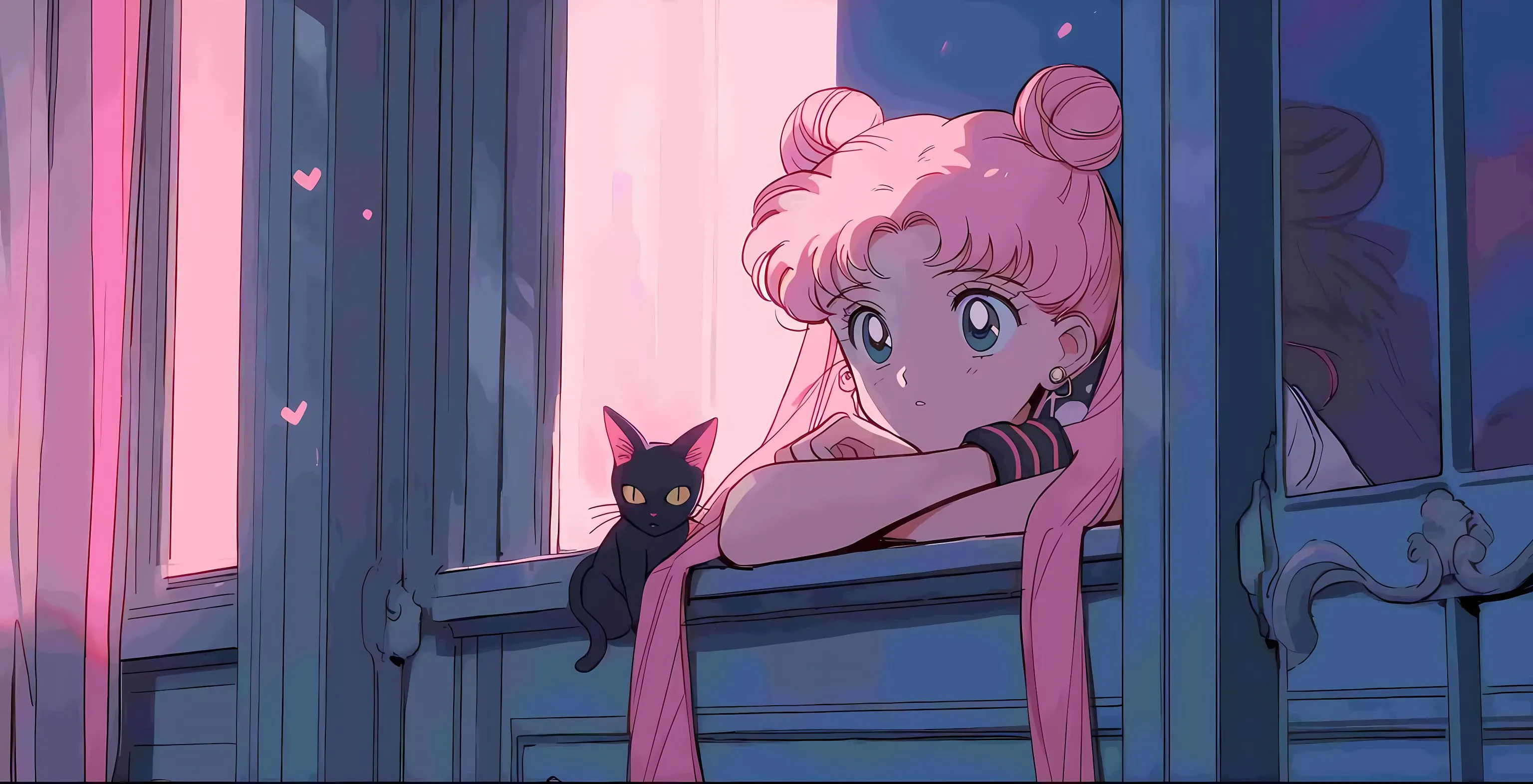 可爱 少女与猫 动漫 壁纸预览