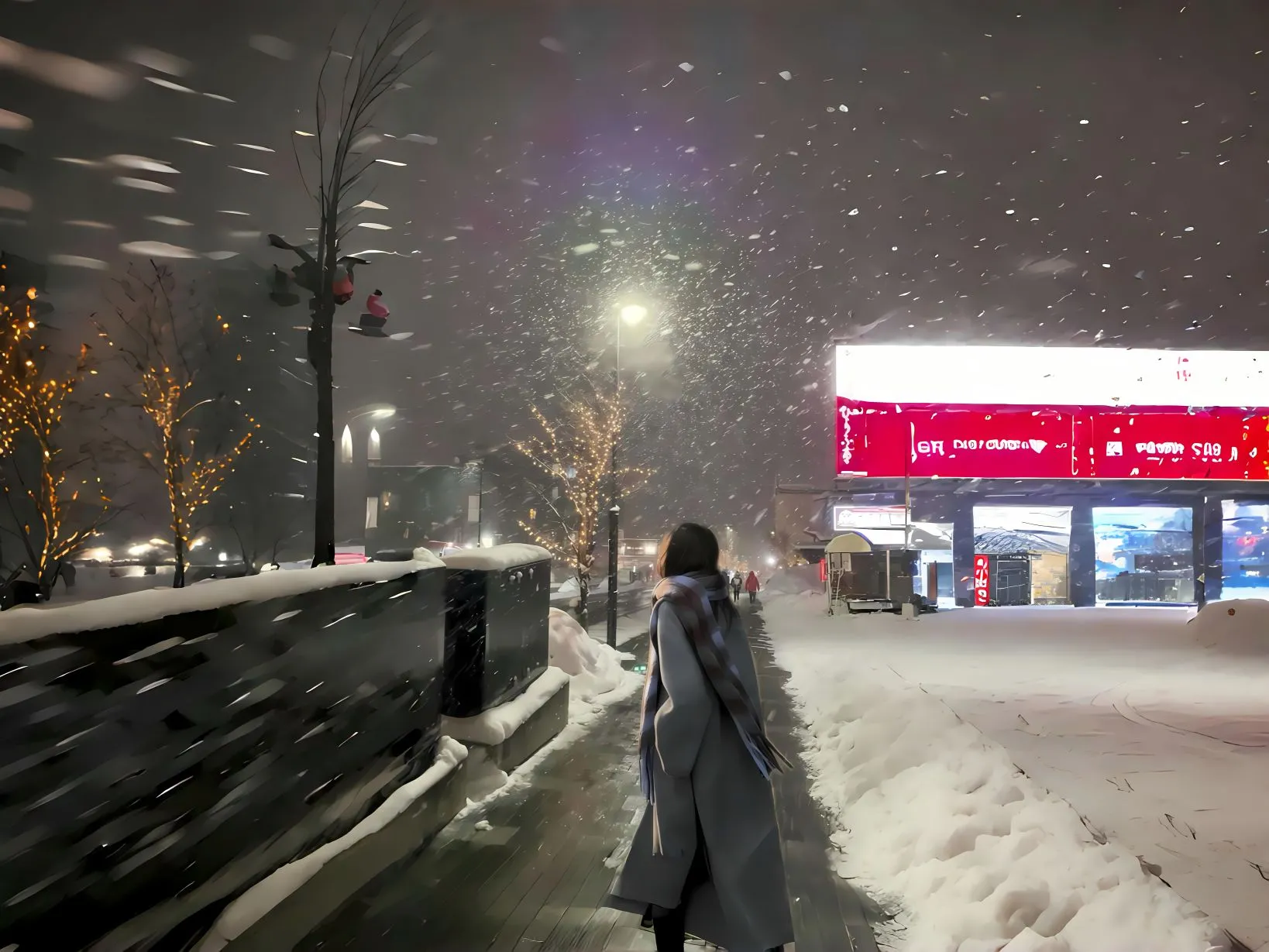 美女 氛围感 高颜值 雪 壁纸预览