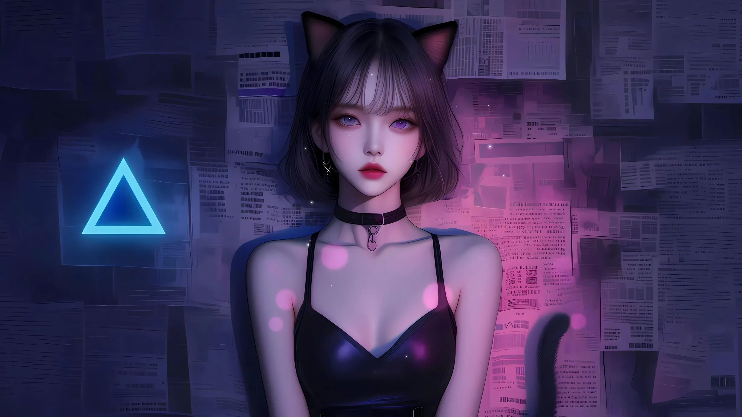 动漫 猫耳少女 氛围感 壁纸预览