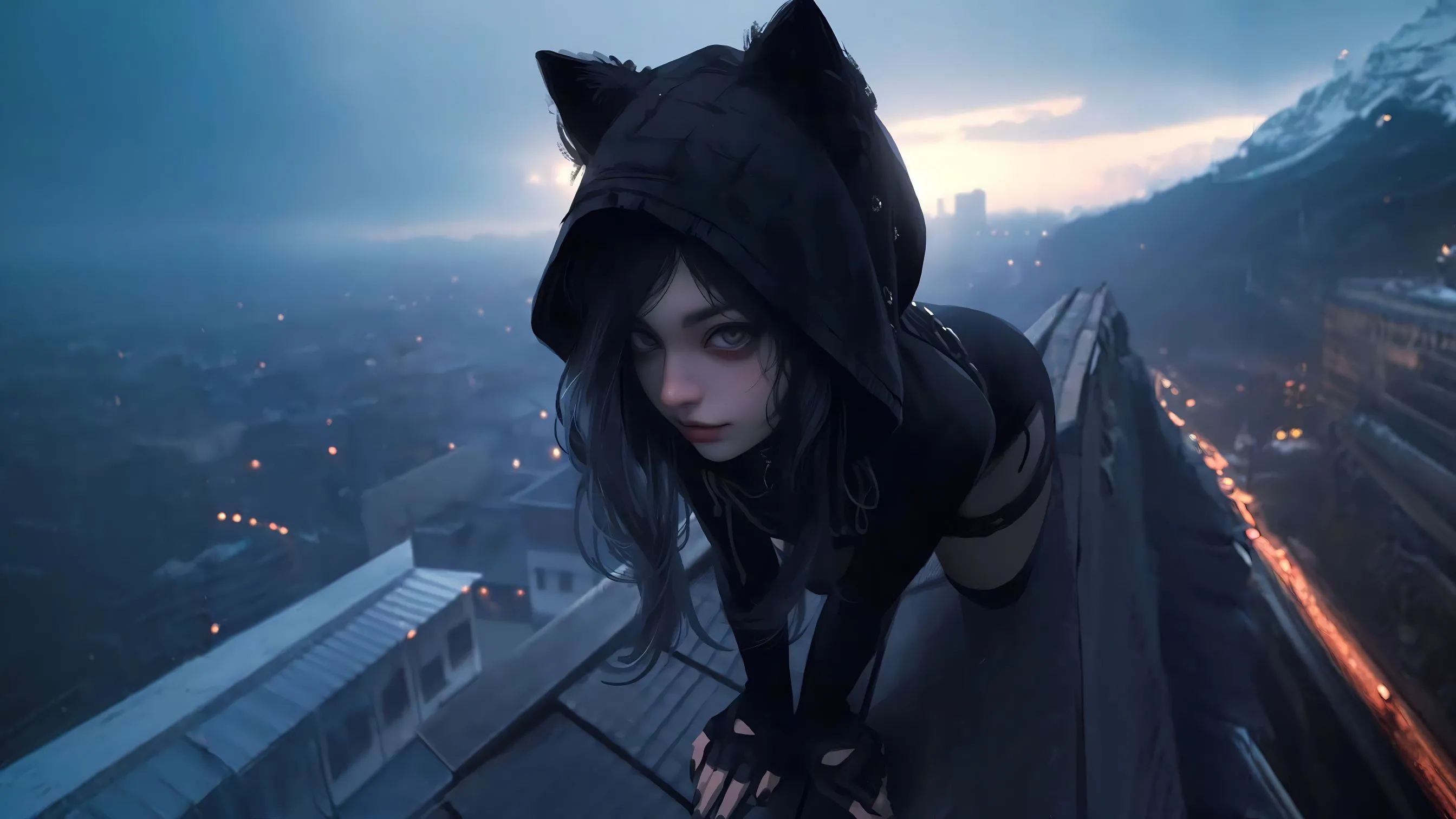 动漫 猫耳少女 壁纸预览