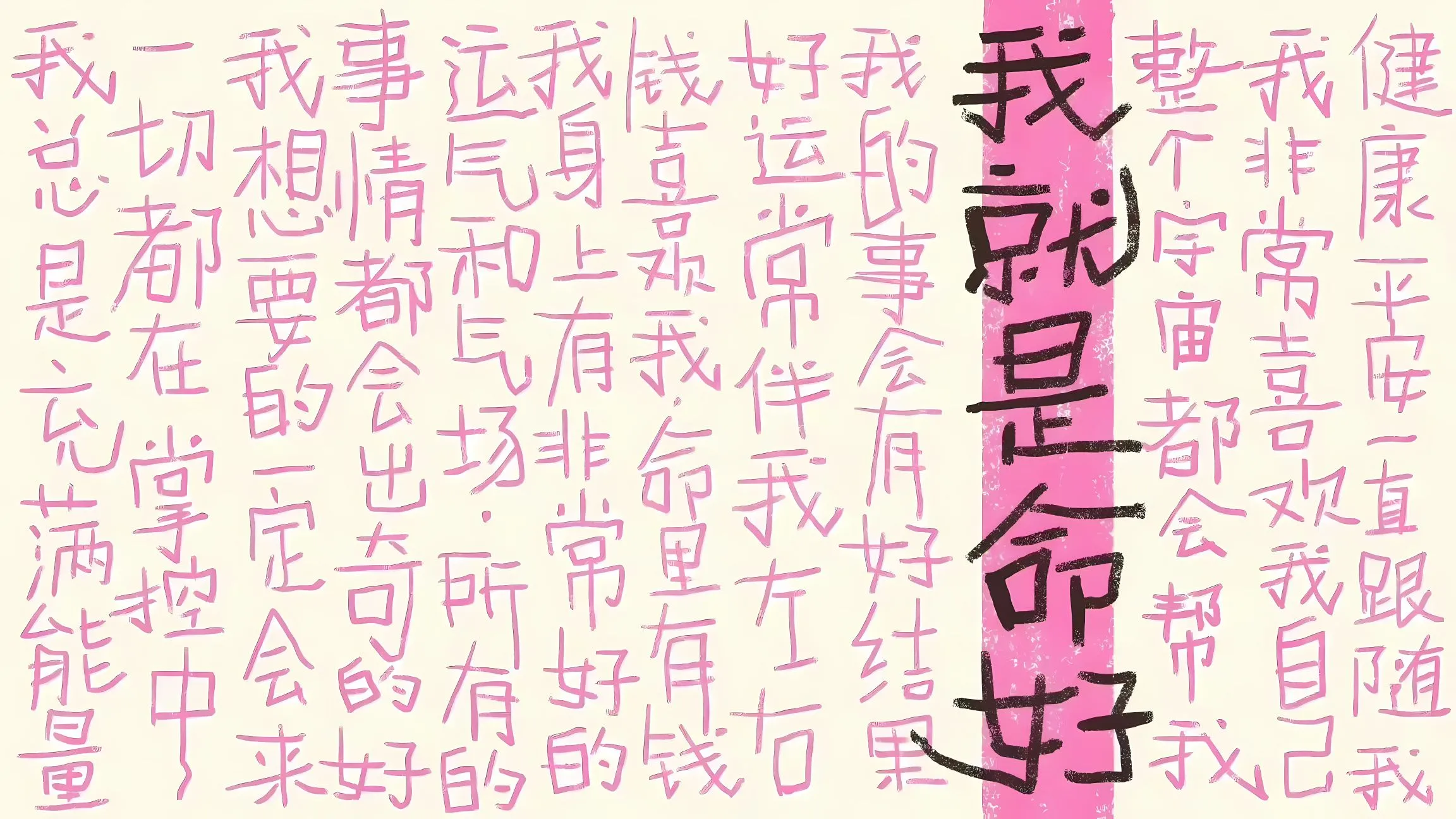 可爱 文字 粉色 壁纸预览