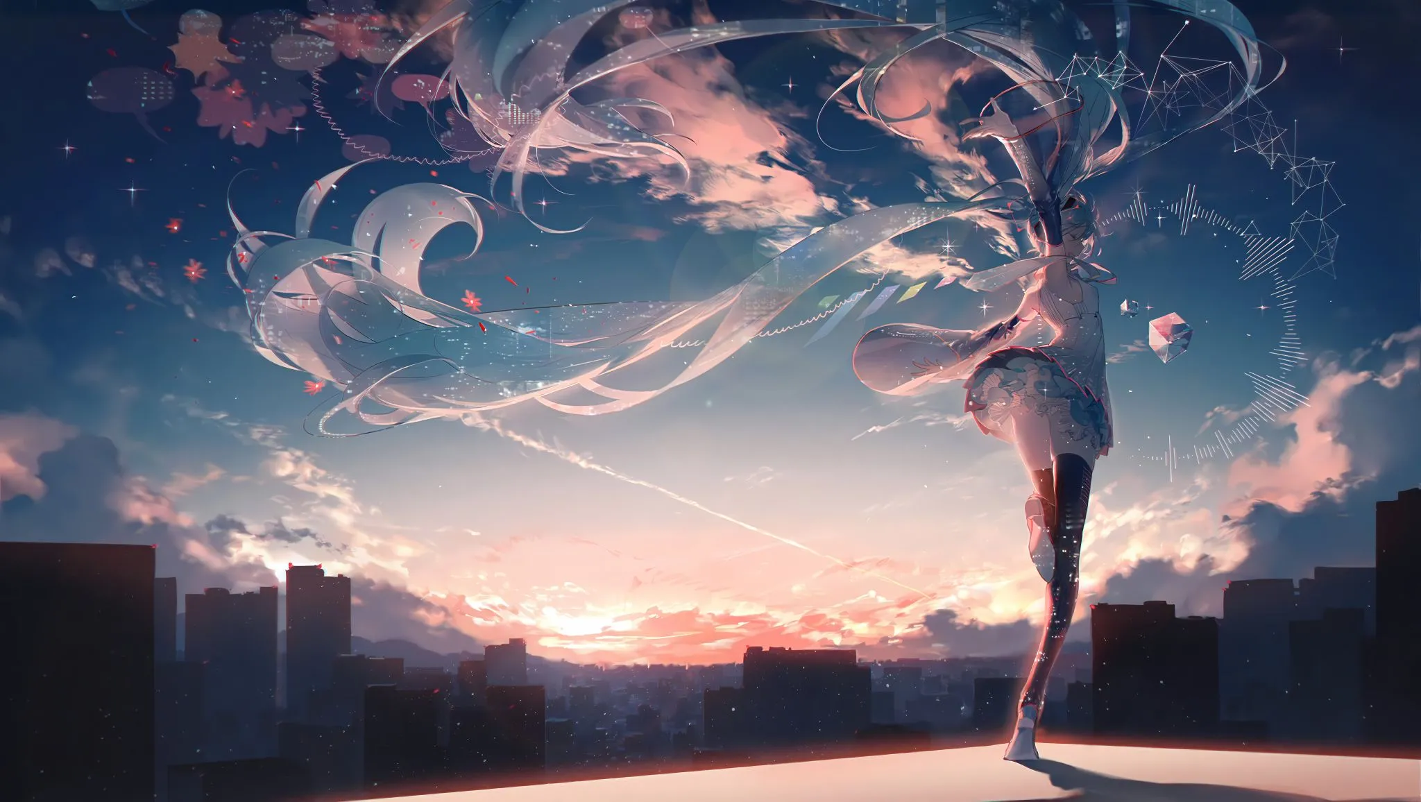 动漫 美女 唯美 氛围 初音未来 壁纸预览