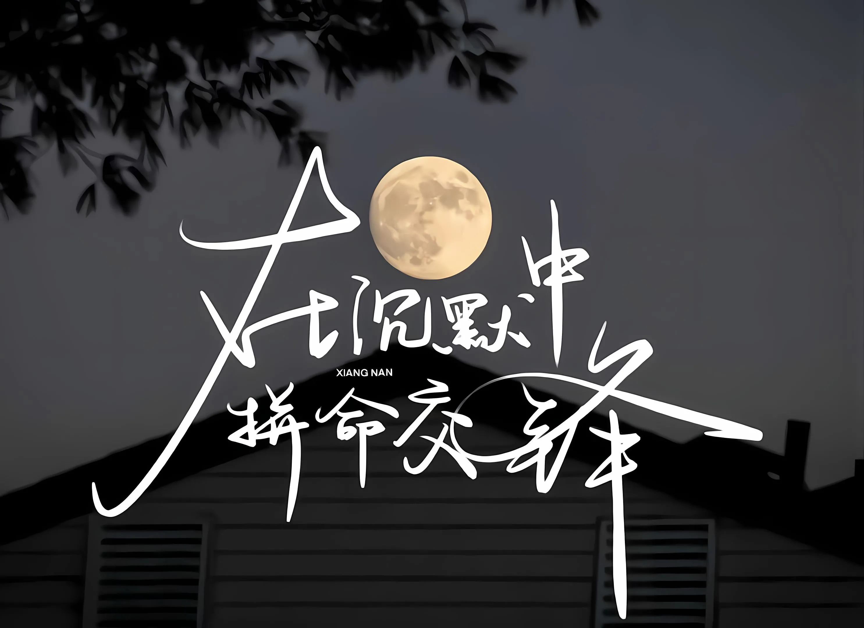 励志 文字 月亮 风景 壁纸预览