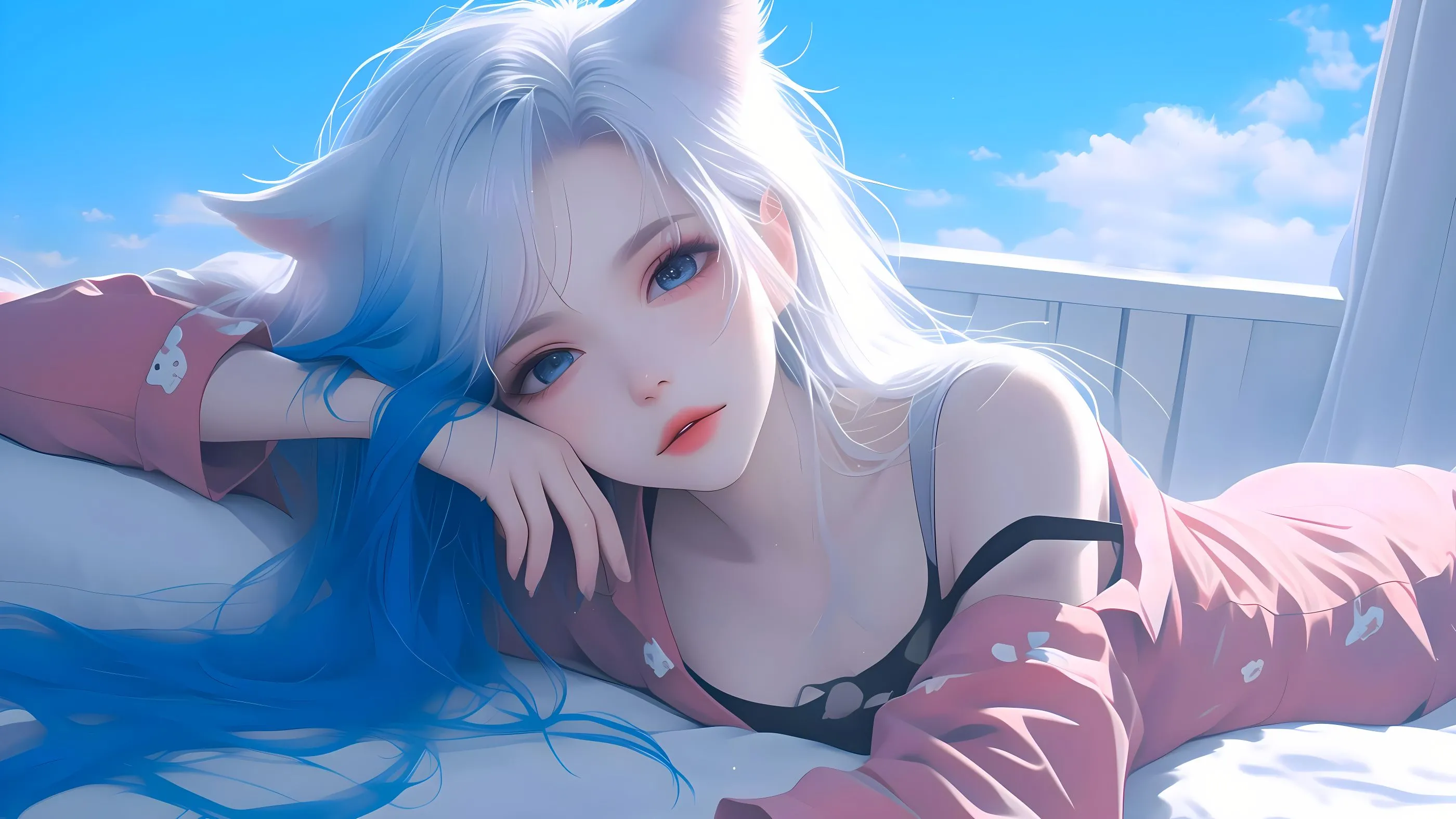 动漫 猫耳少女 性感 壁纸预览