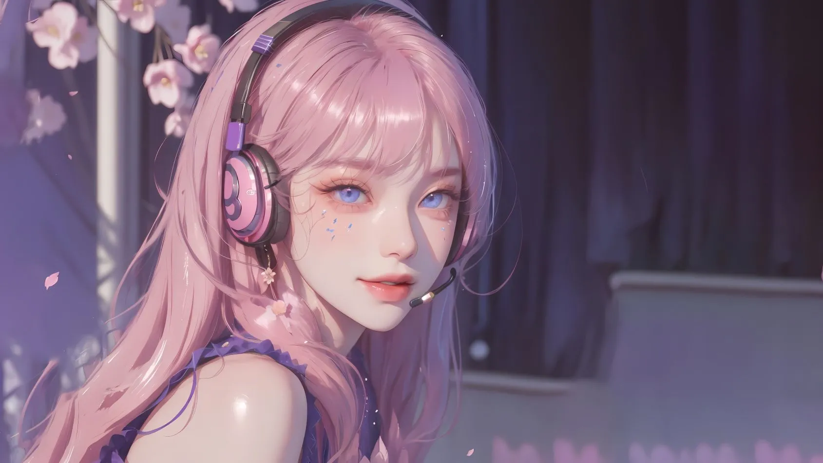 动漫 二次元 美女 粉色 壁纸预览