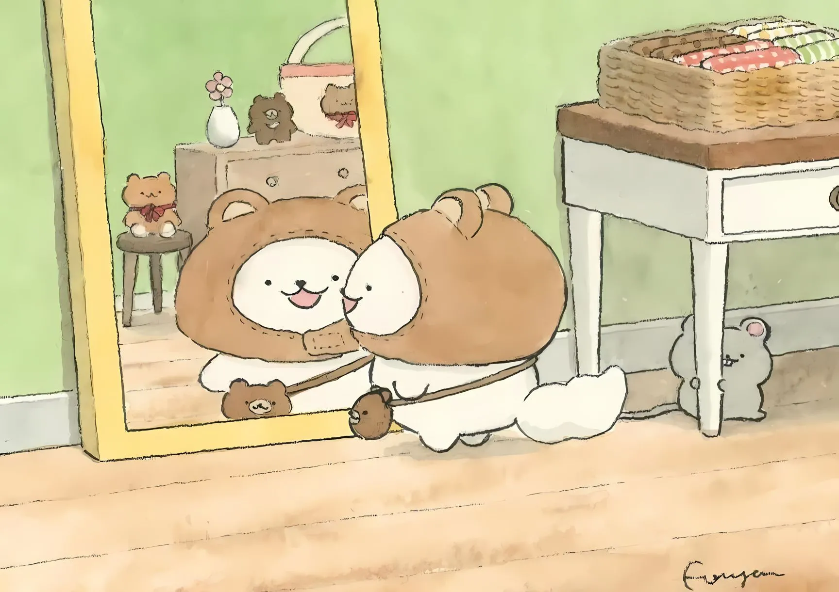 卡通 可爱 小猫 壁纸预览