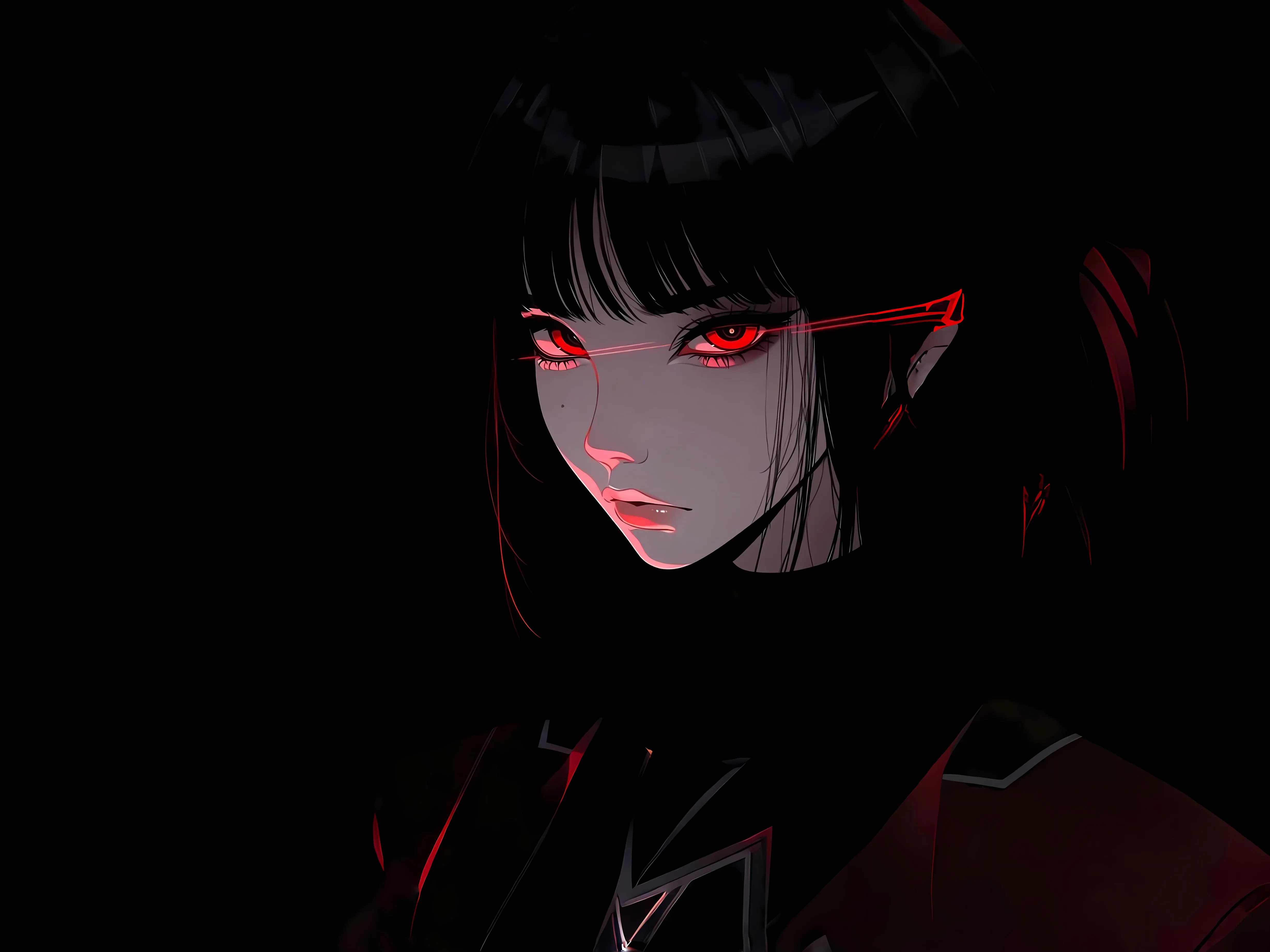 动漫 机器美女 二次元 纯色 壁纸预览