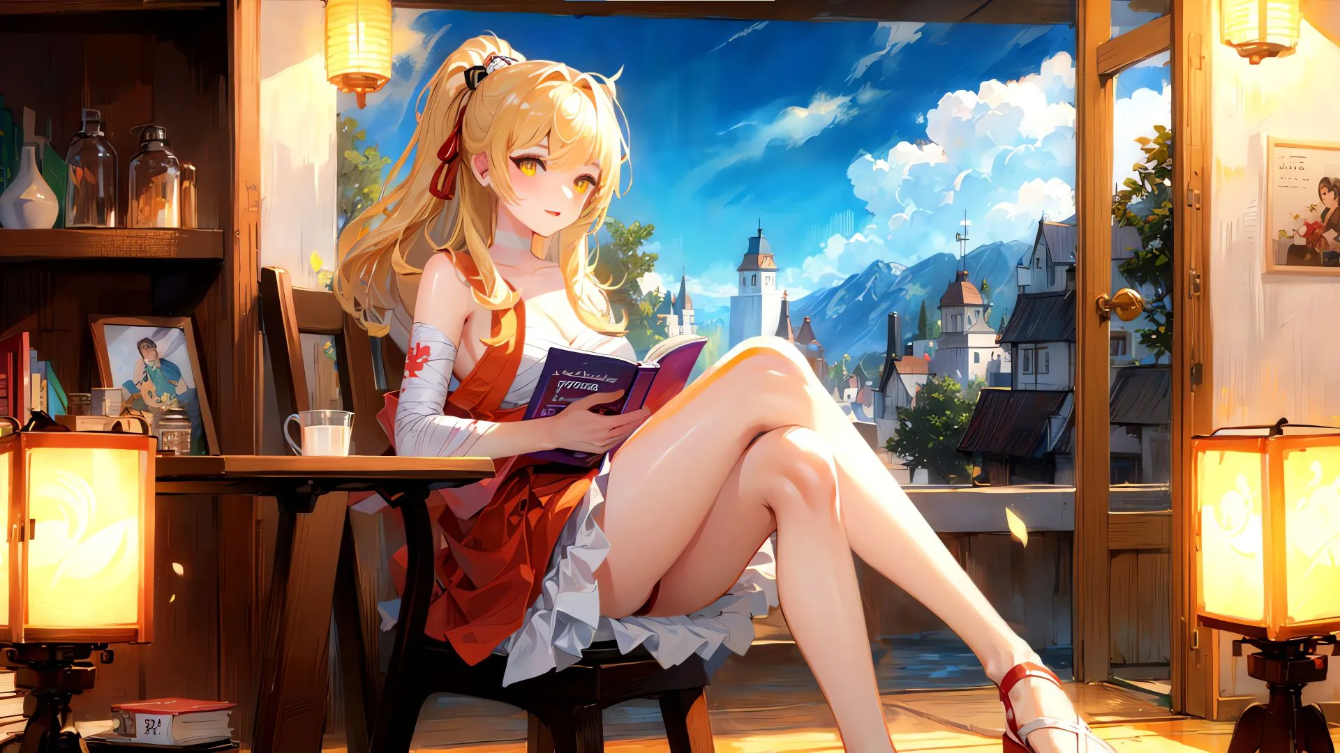 动漫 甜美少女 性感 双马尾少女 壁纸预览